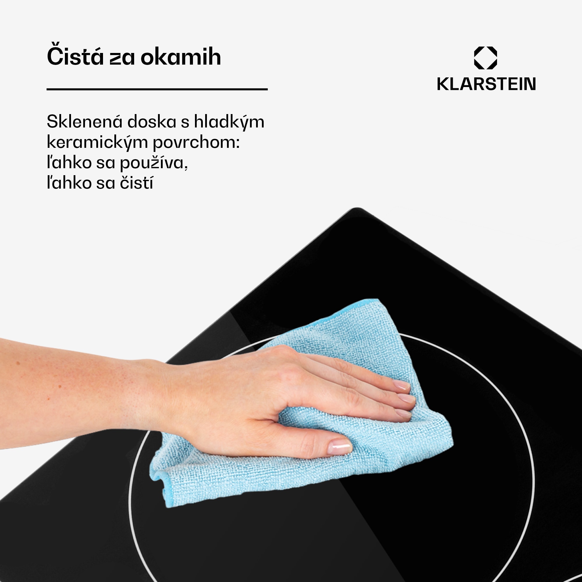 Klarstein EasyCook Domino, sklokeramická varná doska, 3000 W, otočný regulátor, čierna – Obrázok 5