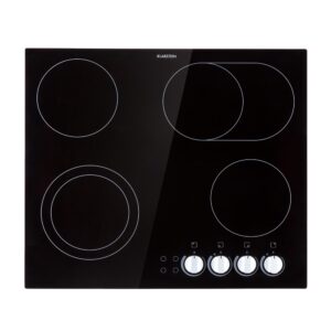 Klarstein EasyCook, sklokeramická varná doska, 6100 W, otočný regulátor, čierna