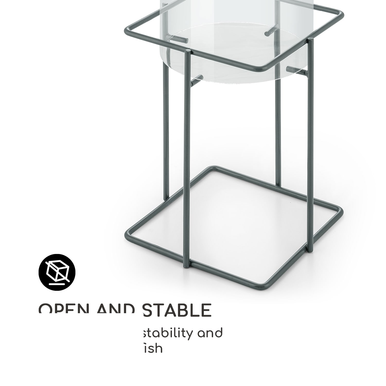 Blumfeldt Skydive 100, pozorovateľňa rýb, 100 cm, Ø 20 cm, akryl, kov, transparentná – Obrázok 4