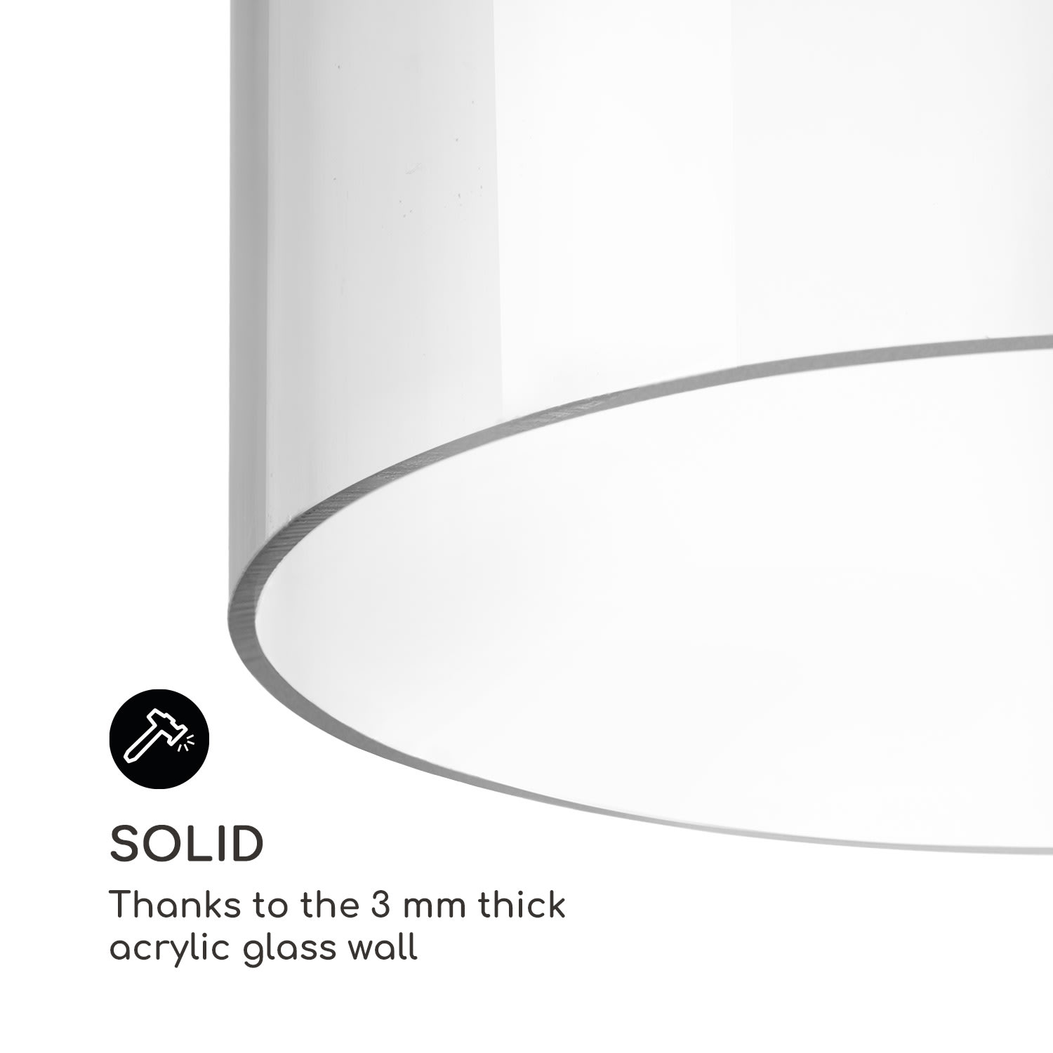 Blumfeldt Skydive 100, pozorovateľňa rýb, 100 cm, Ø 20 cm, akryl, kov, transparentná – Obrázok 5