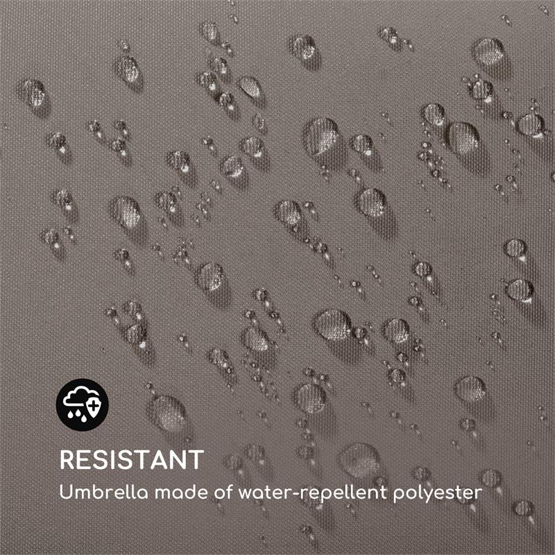 Blumfeldt Flex-Shade XL, slnečník, 150 x 210 cm, polyester, UV 50, tmavosivý – Obrázok 4