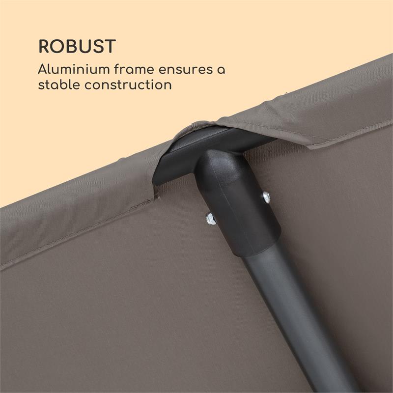 Blumfeldt Flex-Shade XL, slnečník, 150 x 210 cm, polyester, UV 50, tmavosivý – Obrázok 5