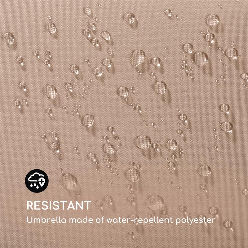 Blumfeldt Flex-Shade XL, slnečník, 150 x 210 cm, polyester, UV 50, sivohnedý – Obrázok 4