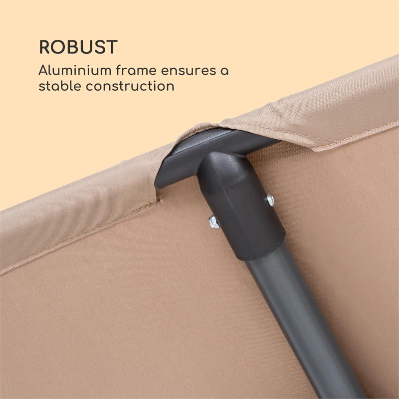 Blumfeldt Flex-Shade XL, slnečník, 150 x 210 cm, polyester, UV 50, sivohnedý – Obrázok 5