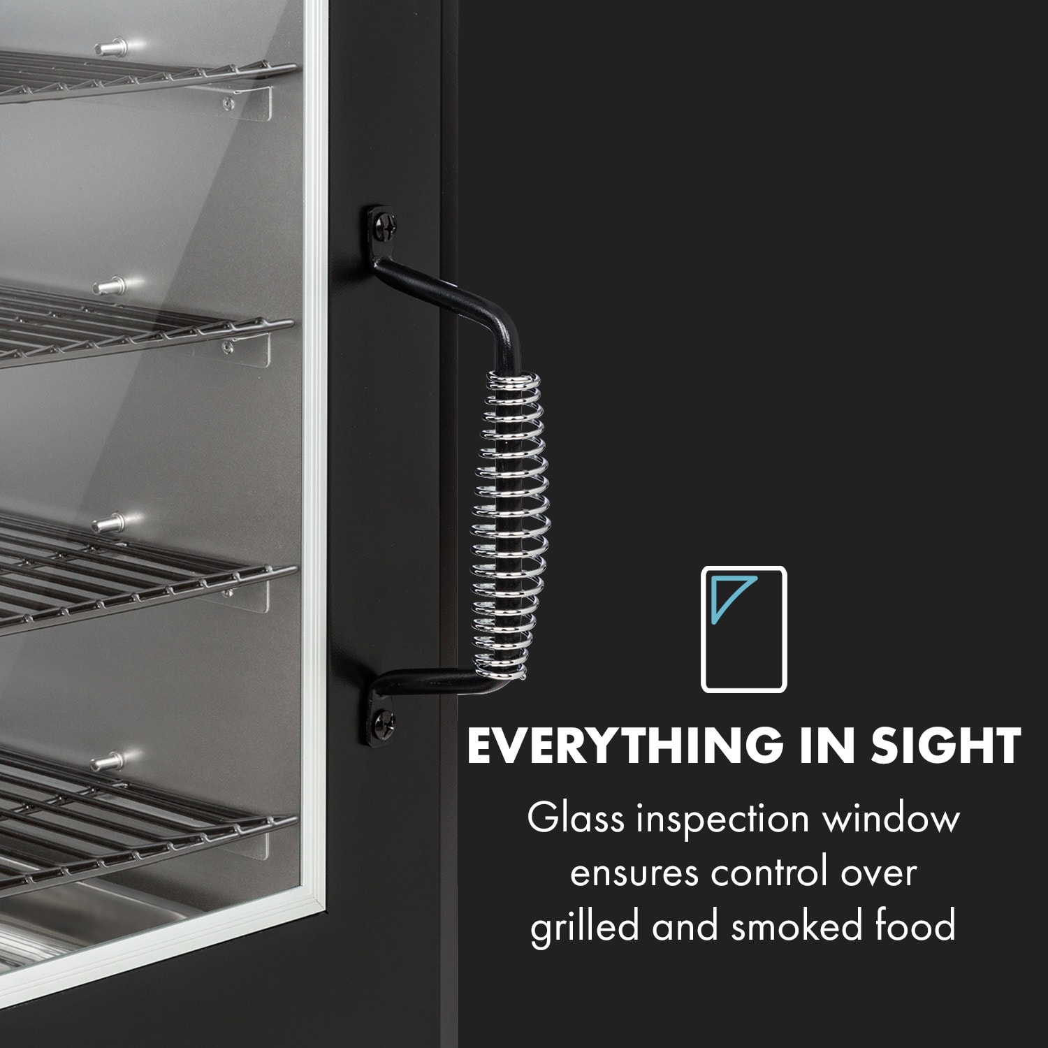 Klarstein Pasadena, plynový gril s udiarňou, 2,5 kW, 180°C – Obrázok 3