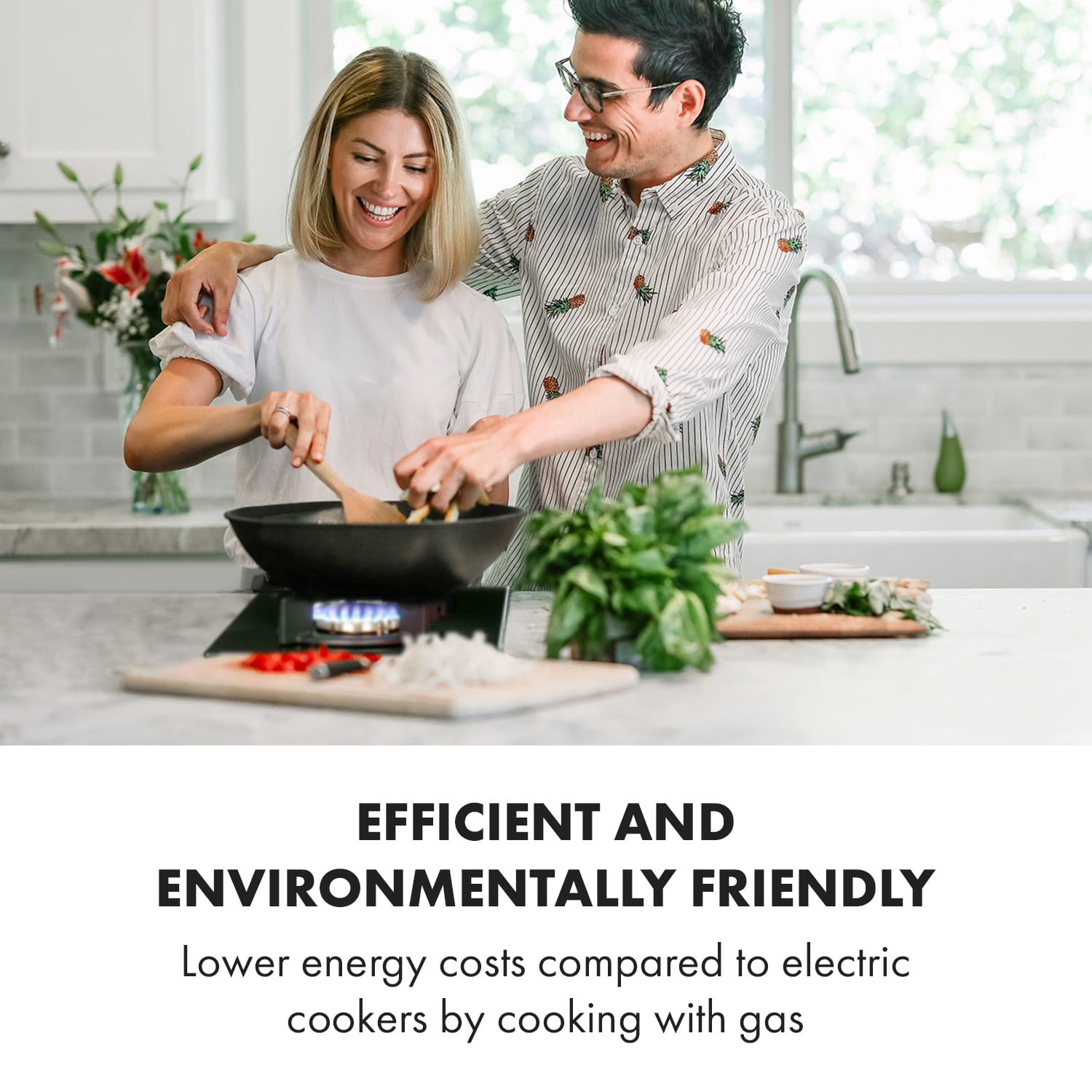 Klarstein Goldflame Domino, plynová varná doska, 2 mosadzné horáky, sklokeramika – Obrázok 2