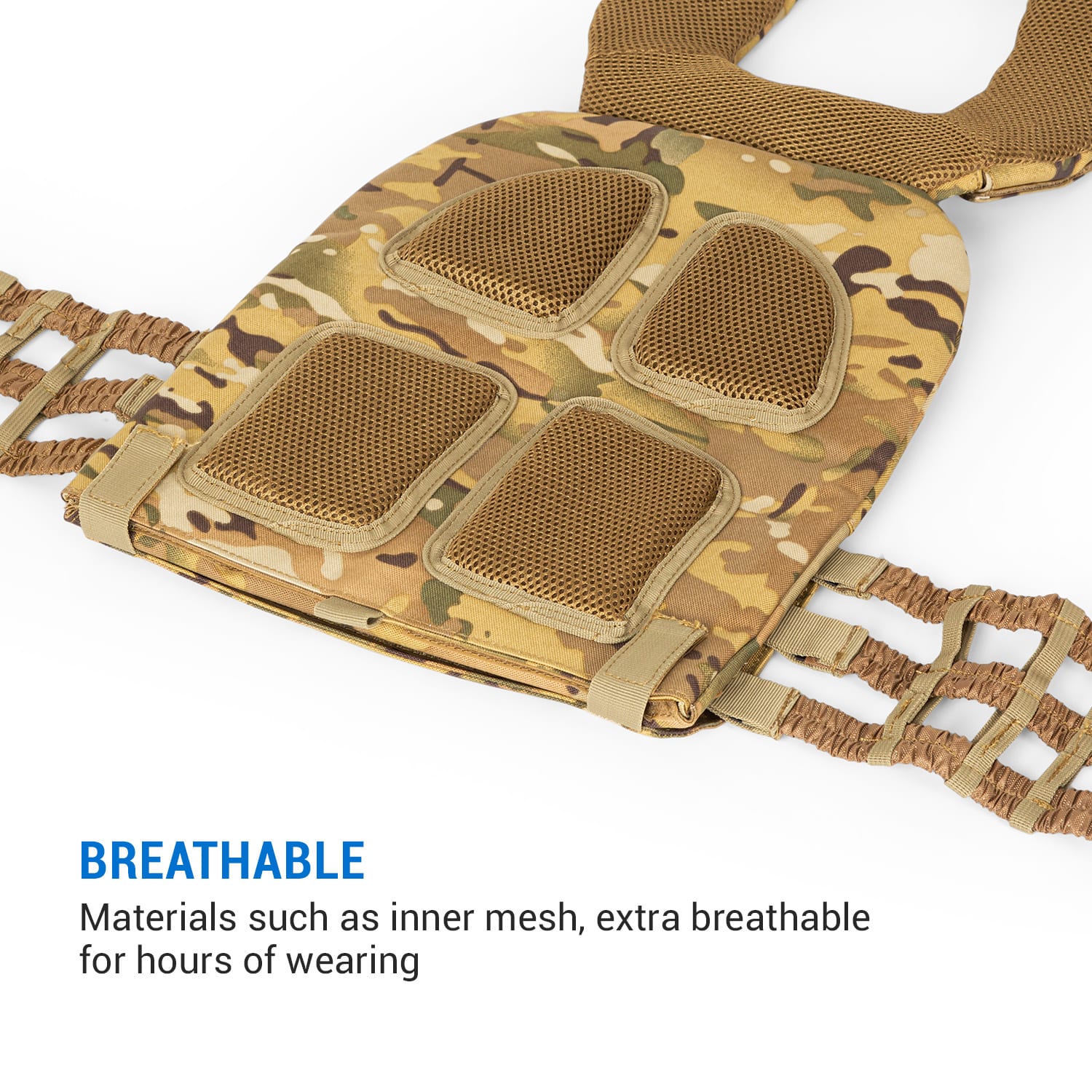 Capital Sports Battlevest 2.0, záťažová vesta, 2 x 8,75 lbs (4,0 kg) závažie, camo – Obrázok 5