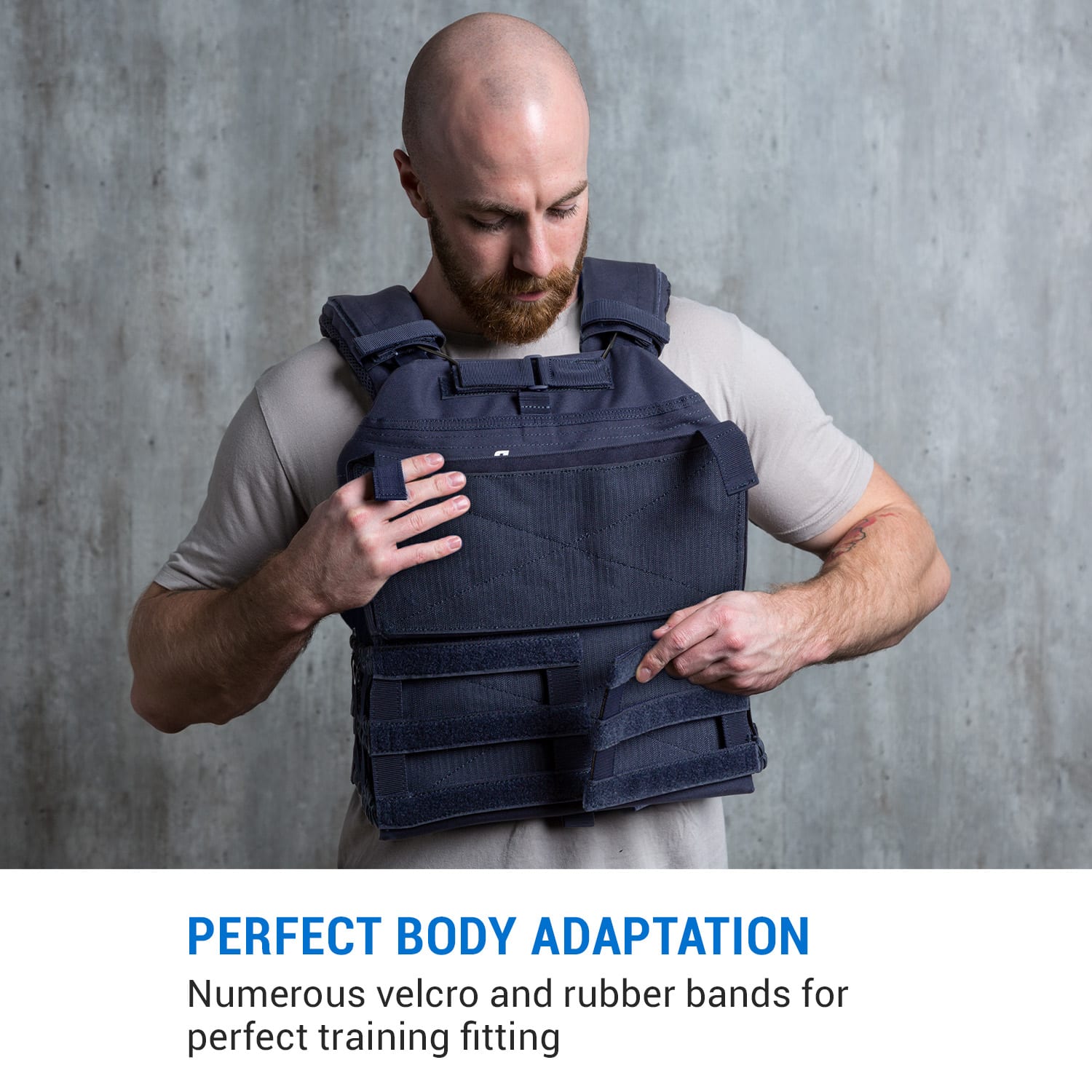 Capital Sports Battlevest 2.0, záťažová vesta, 2 x 8,75 lbs (4,0 kg) závažie, modrá – Obrázok 4