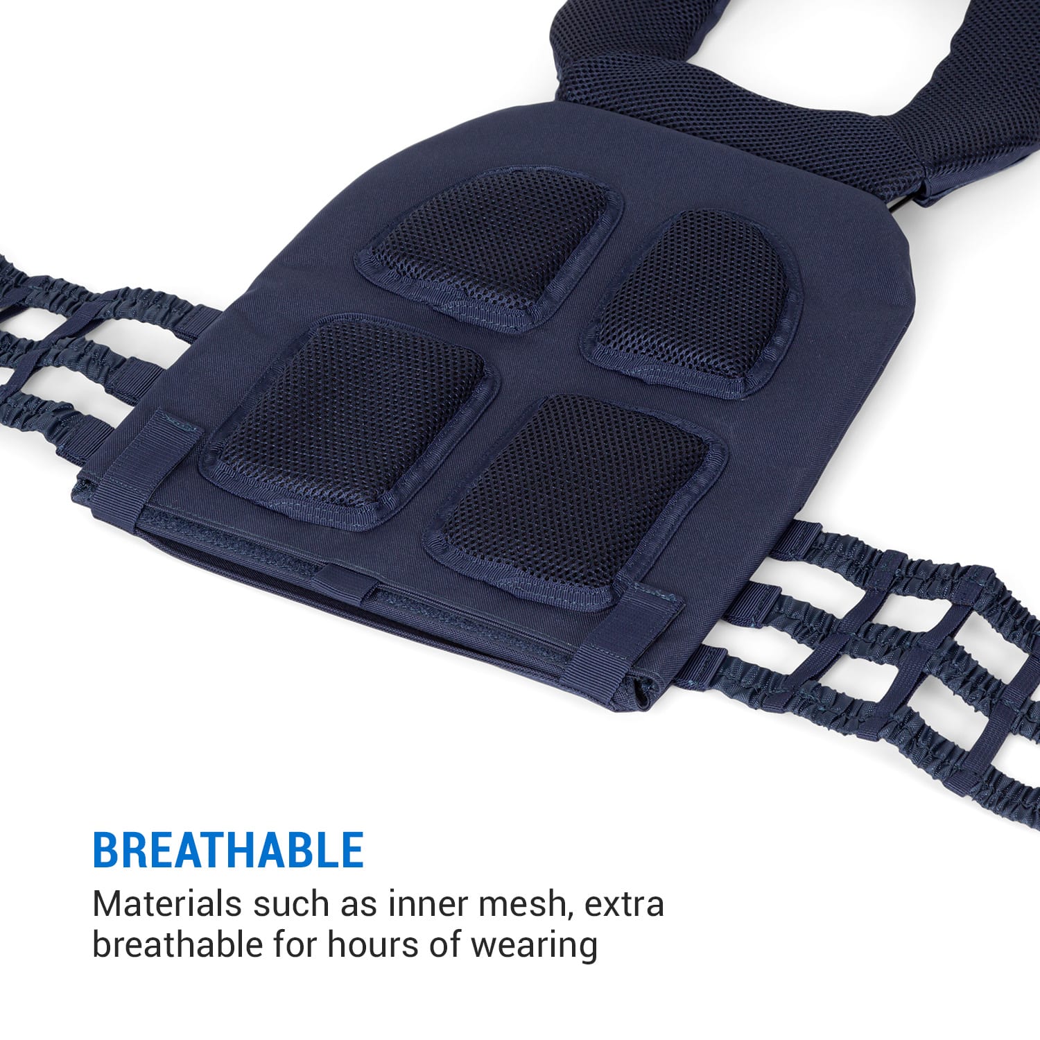 Capital Sports Battlevest 2.0, záťažová vesta, 2 x 8,75 lbs (4,0 kg) závažie, modrá – Obrázok 5