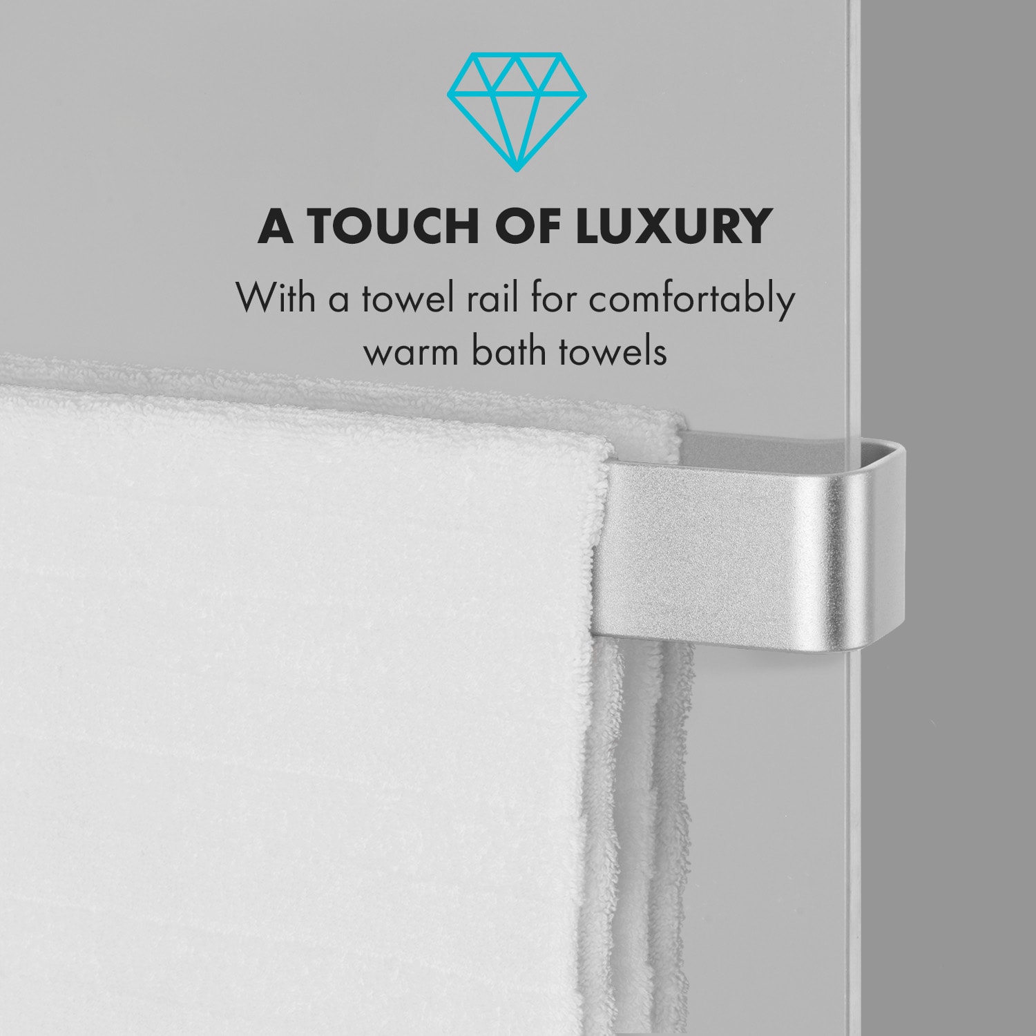 Klarstein Hot Spot Crystal Reflect Smart, infračervený ohrievač, 850 W, aplikácia, časovač, zrkadlo – Obrázok 5