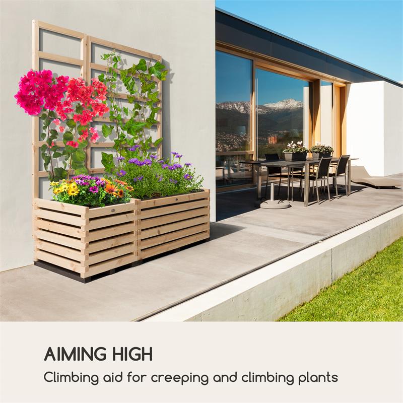 Blumfeldt Modu Grow 50 UP, mriežka na rastliny, 151 x 50 x 3 cm, borovica – Obrázok 2