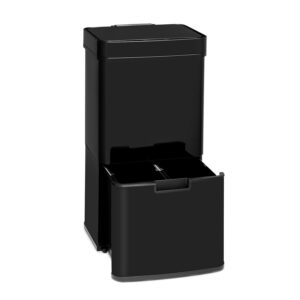 Klarstein Touchless Black Stainless Steel, odpadkový kôš, senzor, 72 l, čierny