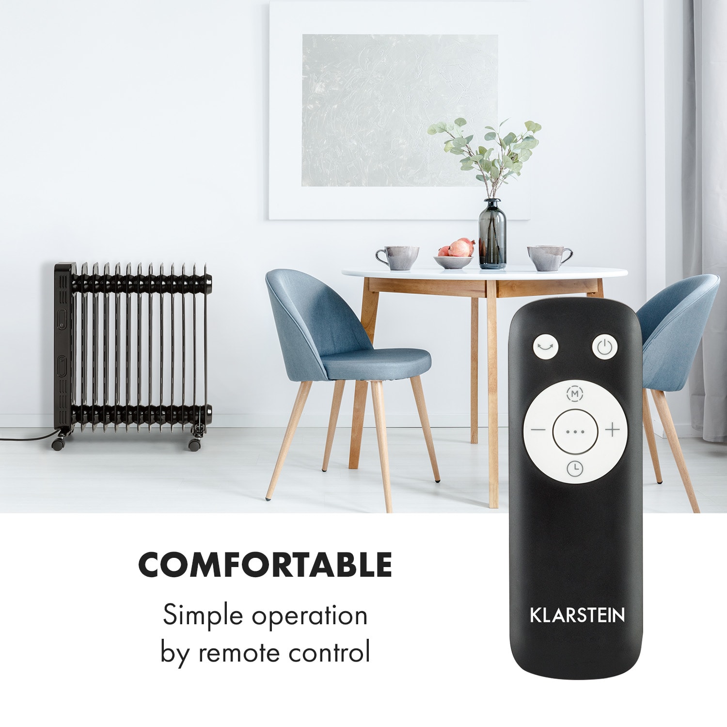 Klarstein Thermaxx Heatstream, olejový radiátor, 2500 W, 5-35 °C, 24-hod. časovač, čierny – Obrázok 5
