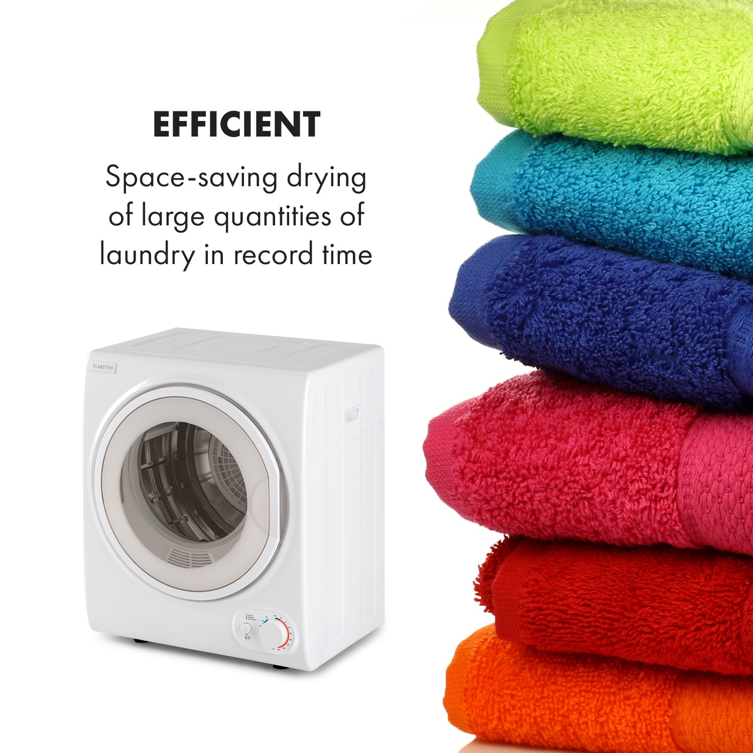 Klarstein Jet Set 2500, sušička bielizne, sušička s odsávaním vlhkého vzduchu, 850W, TEE C, 2,5kg, 50cm, biela – Obrázok 4
