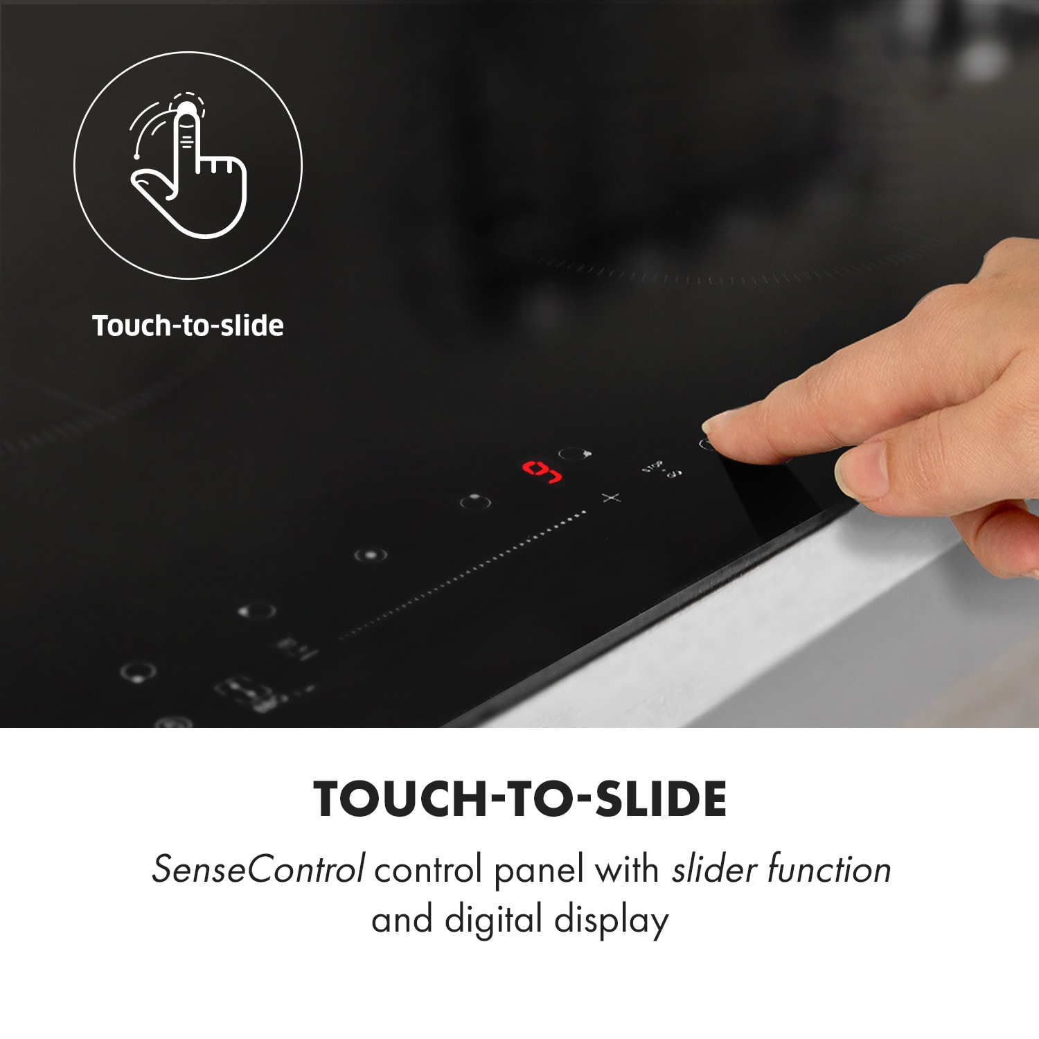 Klarstein Delicatessa 90 Hybrid, vstavaná indukčná varná doska, 7400 W, 5 zón, čierna – Obrázok 5