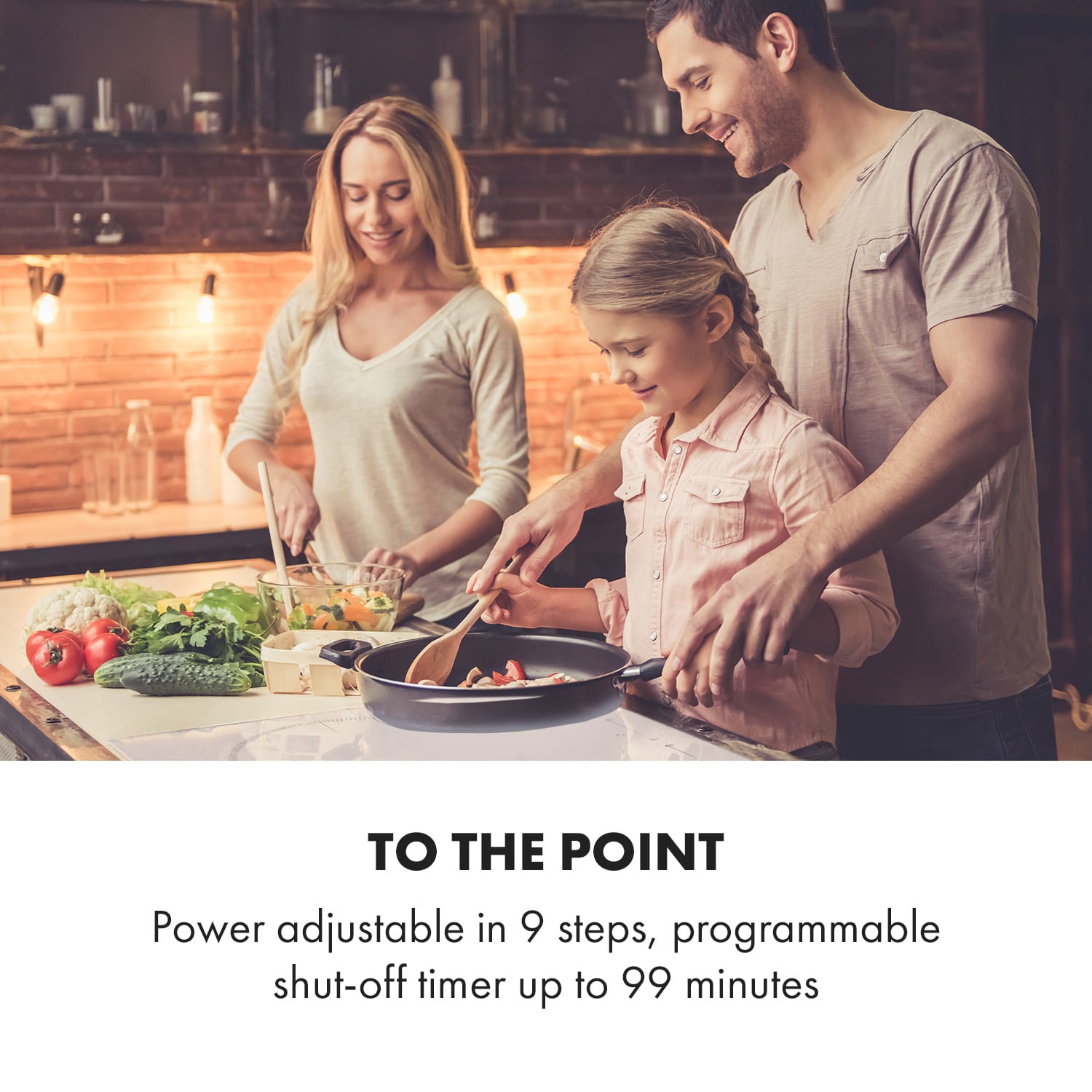 Klarstein Delicatessa 90 Hybrid, vstavaná indukčná varná doska, 7400 W, 5 zón, čierna – Obrázok 2