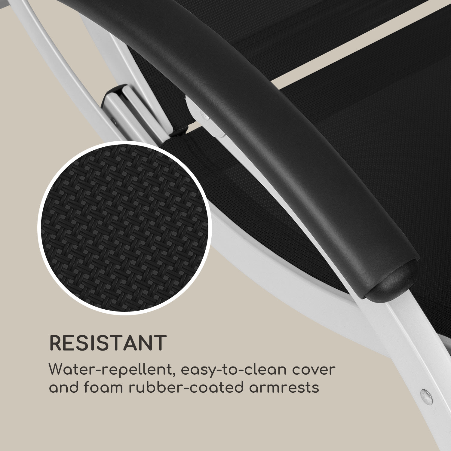 Blumfeldt Sunnyvale, lehátko, s podnožkou, hliník, 4 úrovne – Obrázok 5