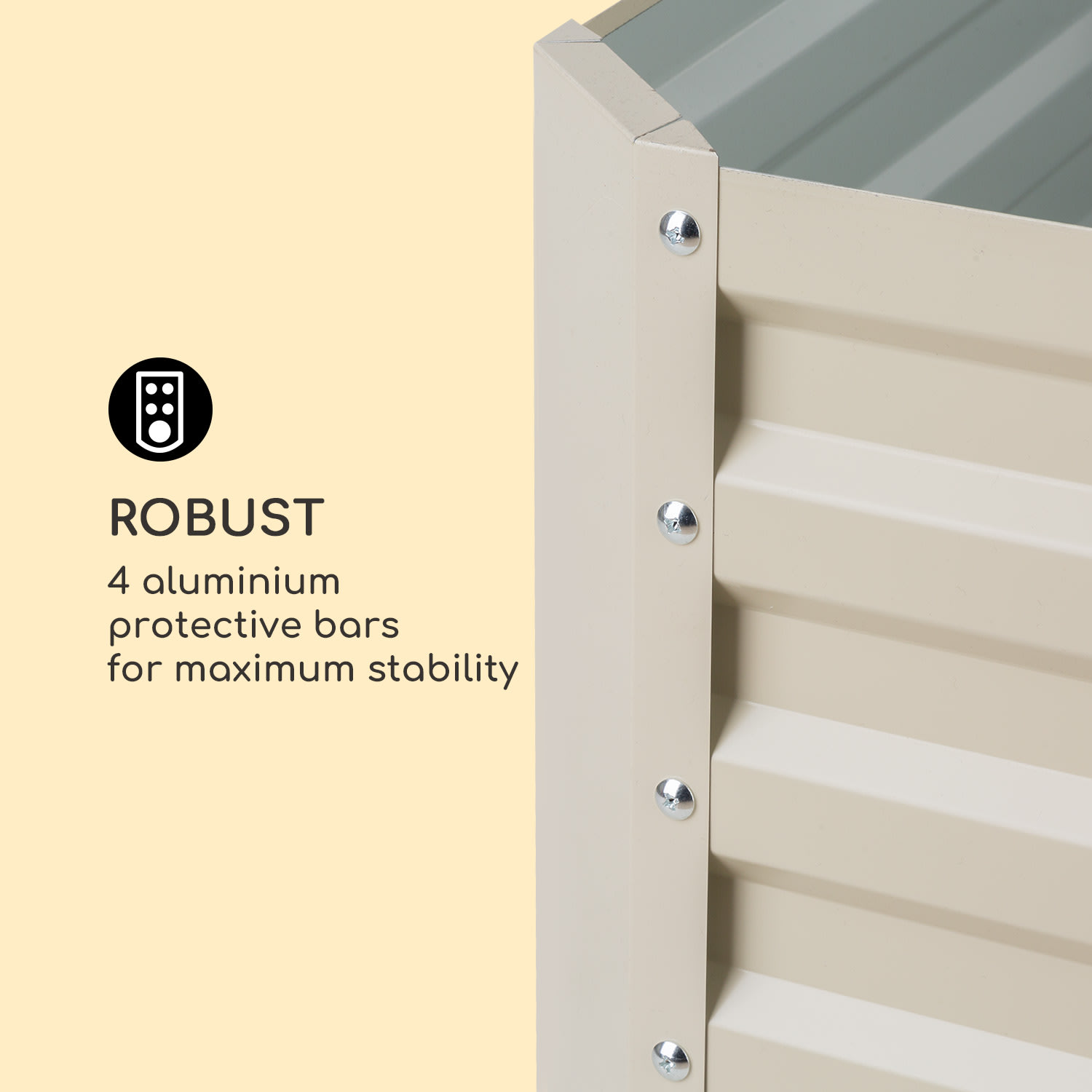 Blumfeldt Blum High Grow Straight, vyvýšený záhon, 120x60x60cm, 432l, oceľ – Obrázok 5