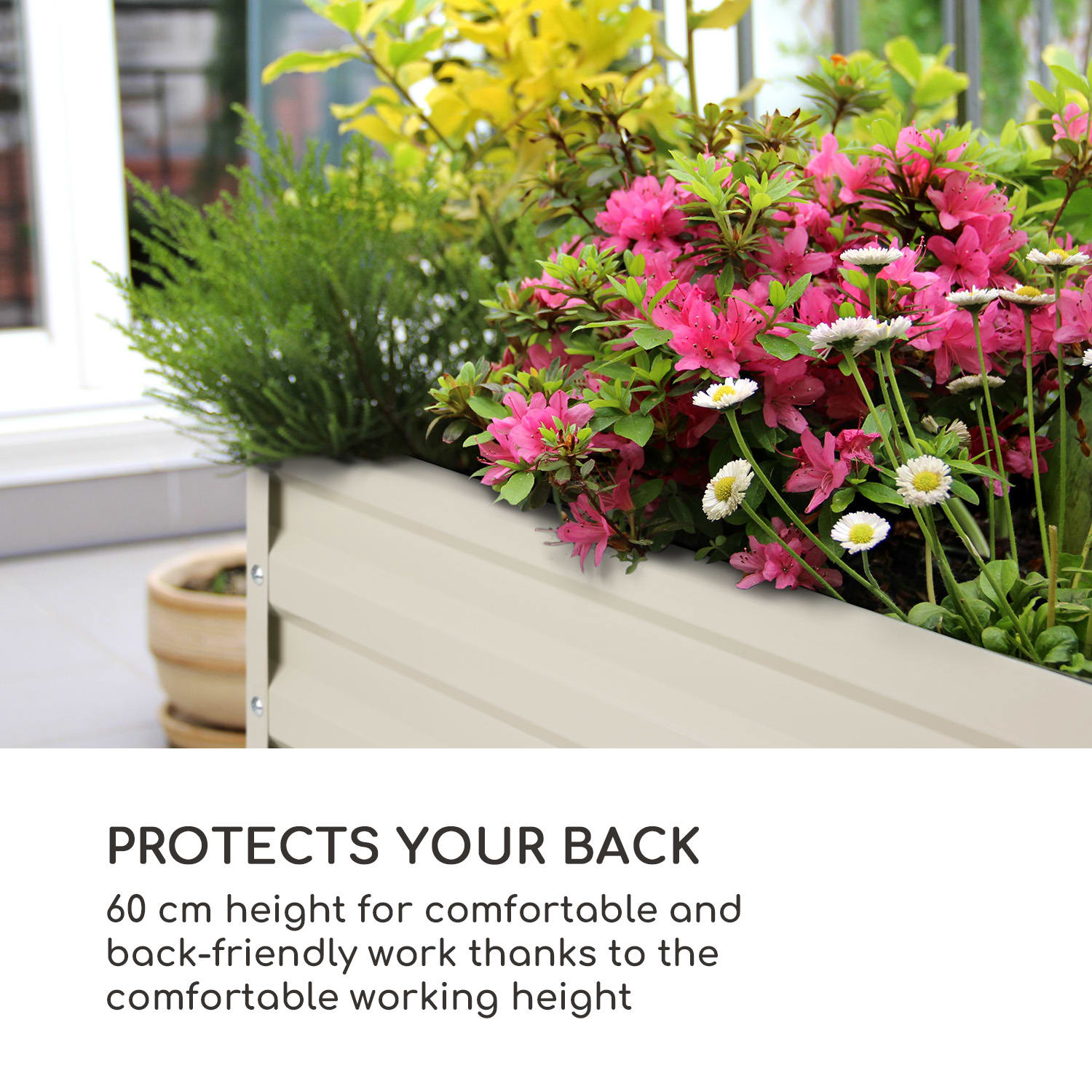 Blumfeldt High Grow Straight, vyvýšený záhon, 200 x 60 x 100 cm, 1200 l, oceľ – Obrázok 3