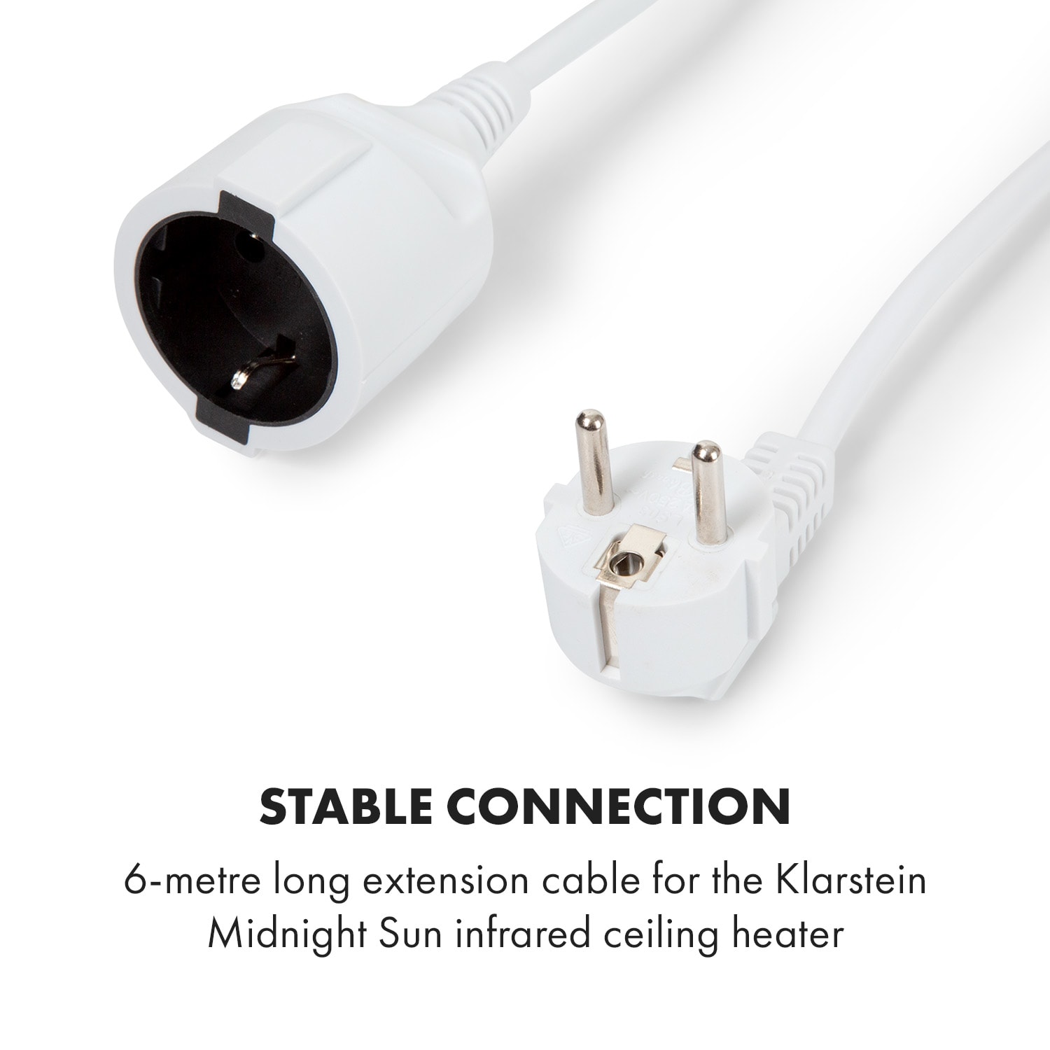 Klarstein Midnight Sun, 6-metrový predlžovací kábel k stropnému infračervenému ohrievaču – Obrázok 3