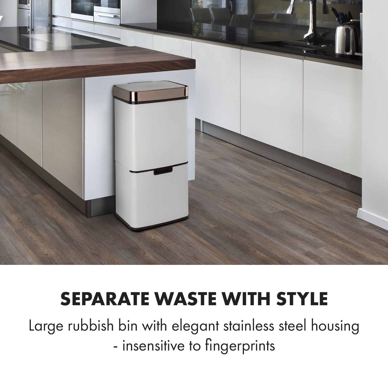 Klarstein Royal Trash Rose Gold, odpadkový kôš so senzorom, 72 l, ušľachtilá oceľ, ružovozlatá – Obrázok 2