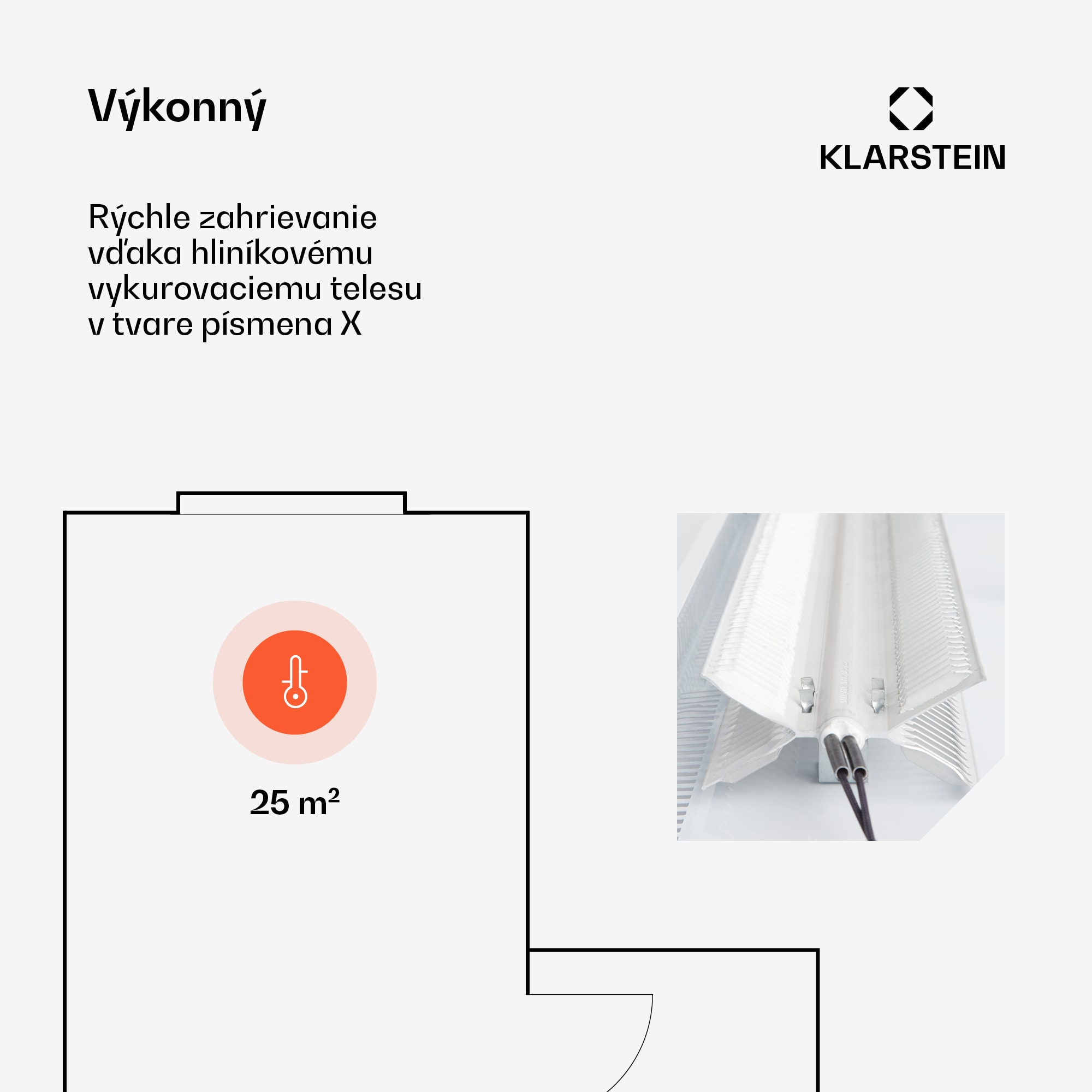 Klarstein Bansin Smart 2500, konvektor, 2500 W, ovládanie cez aplikáciu – Obrázok 3