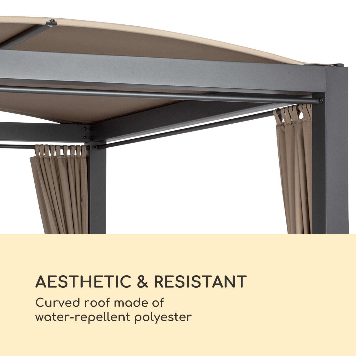 Blumfeldt Eremitage Double XL, ležadlo, pre 2 osoby, oceľový rám, slnečná strecha, závesy – Obrázok 5