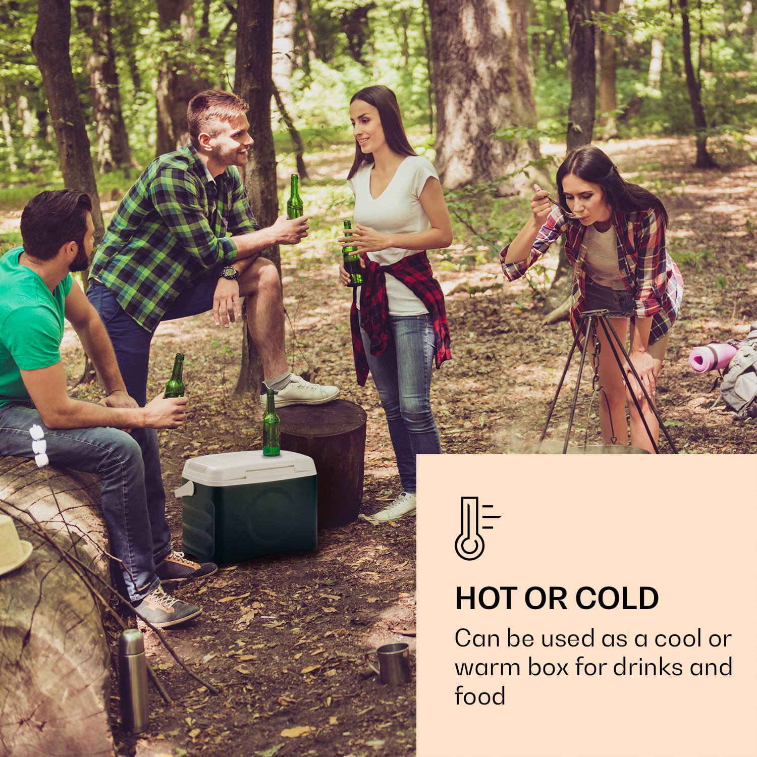 Klarstein BeerBelly 21, autochladnička, elektrický chladiaci box, funkcia chladenia a udržiavania tepla, USB port, režim ECO – Obrázok 2