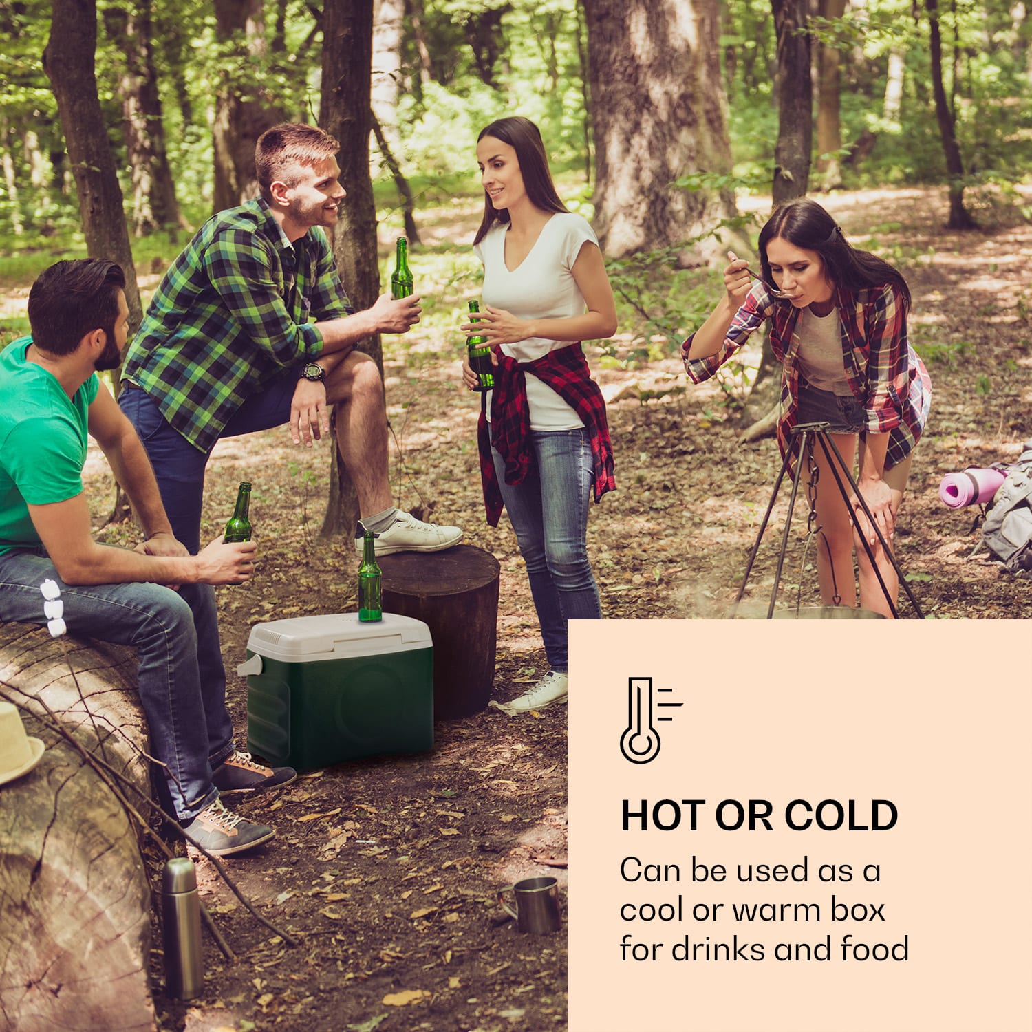 Klarstein BeerBelly 21, autochladnička, elektrický chladiaci box, funkcia chladenia a udržiavania tepla, USB port, režim ECO – Obrázok 2