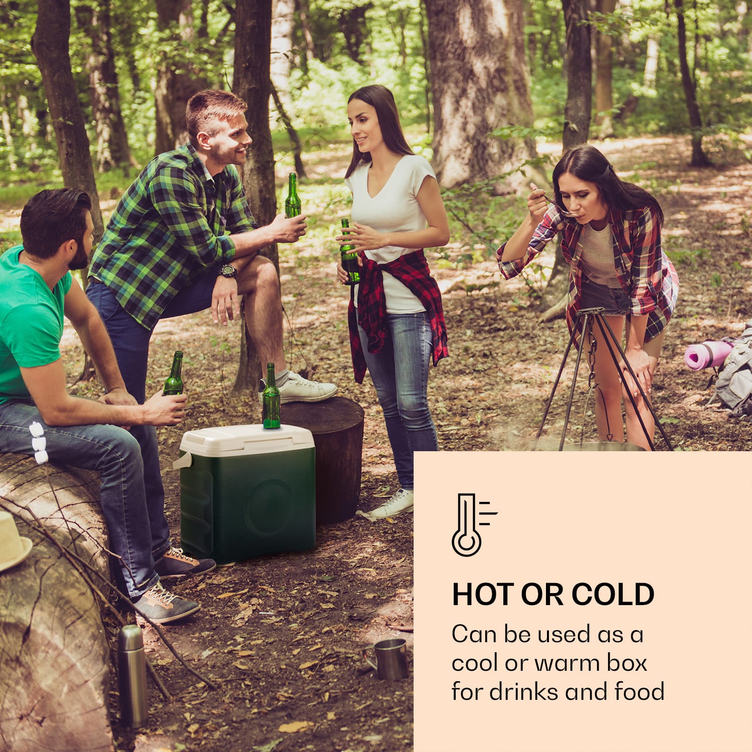 Klarstein BeerBelly 29, autochladnička, elektrický chladiaci box, funkcia chladenia a udržiavania tepla, USB port, režim ECO – Obrázok 2