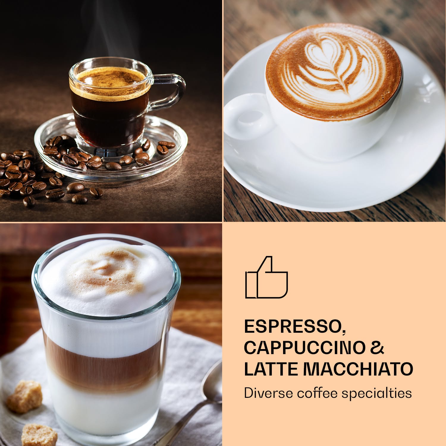 Klarstein Gusto Classico, pákový kávovar, 1350 W, 20 bar, 1,5l, nehrdzavejúca oceľ – Obrázok 5