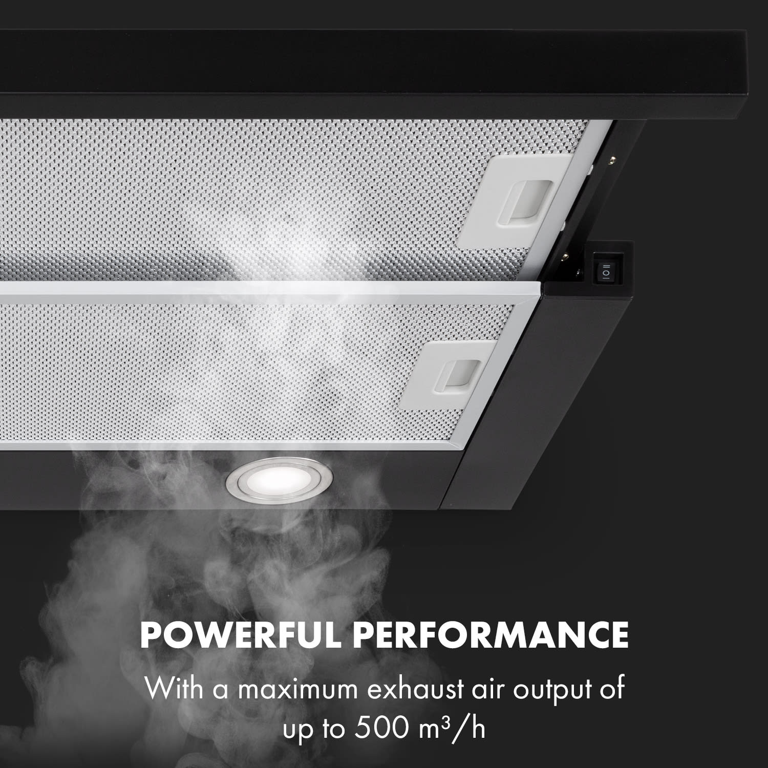 Klarstein Mariana 60, plochý digestor, 500 m³/h, odsávanie vzduchu, LED – Obrázok 3