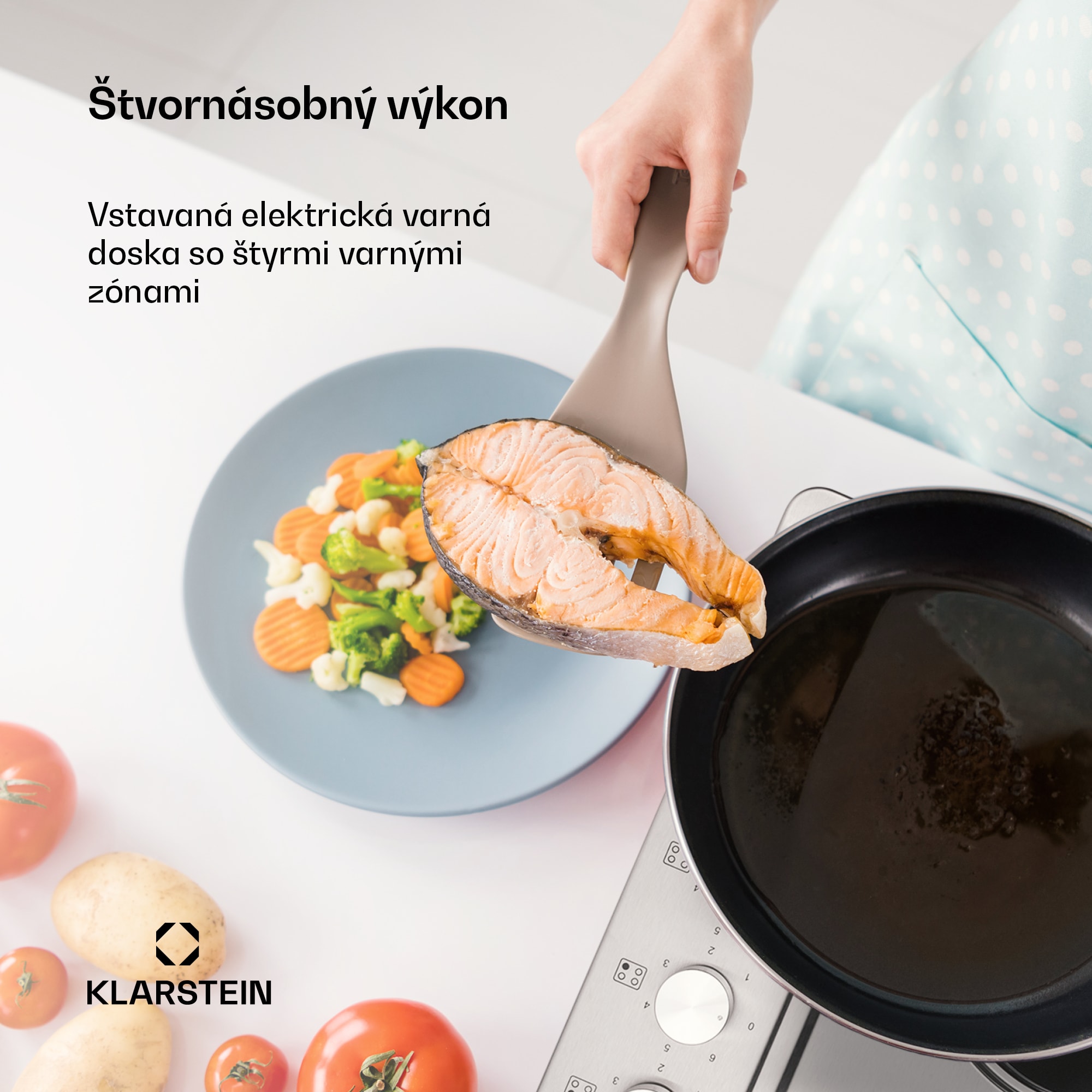 Klarstein Appetito 4, elektrická varná doska, 5500 W, 4 platne, 6 stupňov výkonu, nehrdzavejúca oceľ – Obrázok 2