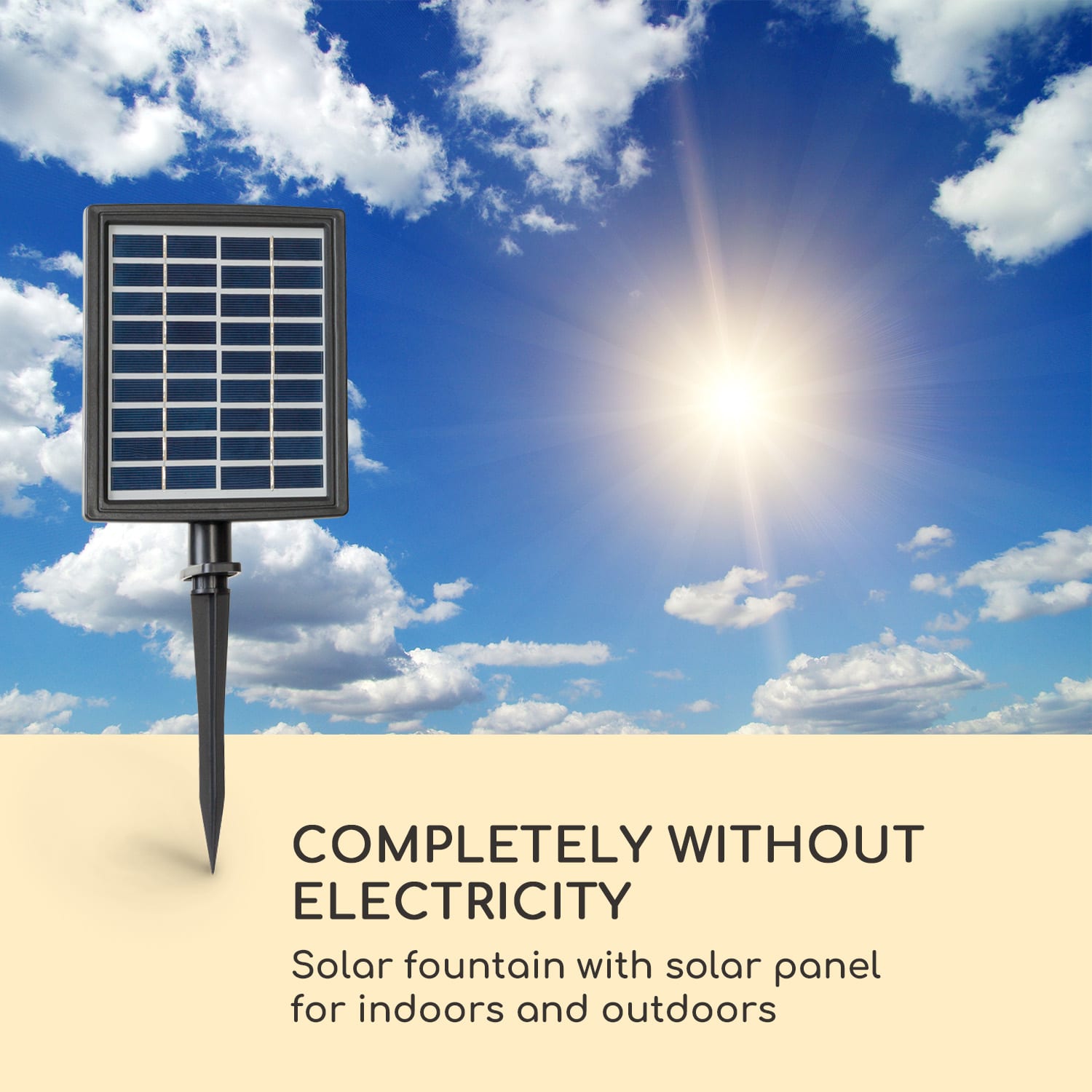 Blumfeldt Stonehenge, solárna fontána, LED osvetlenie, polyresin, lítiovo-iónový akumulátor – Obrázok 2