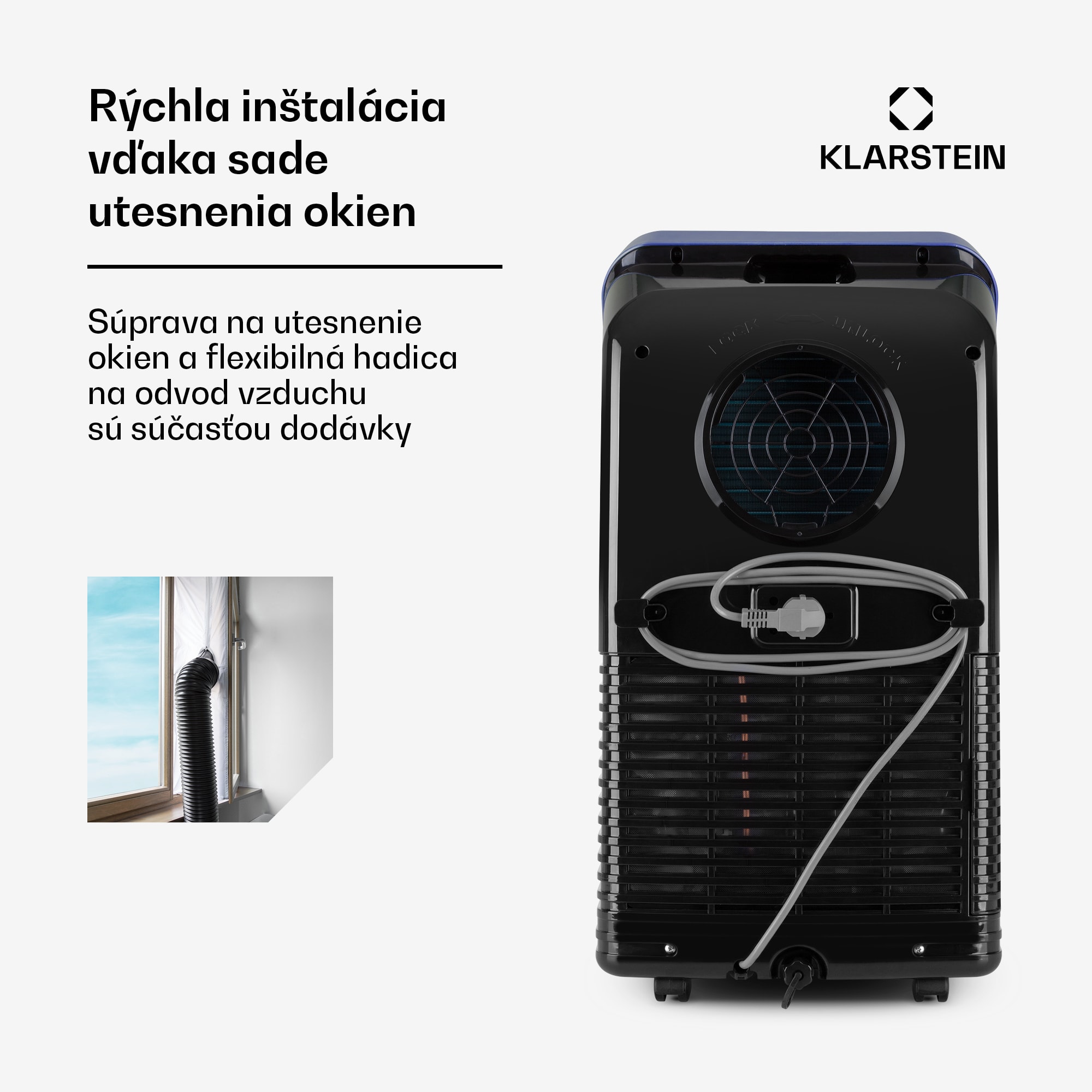 Klarstein Metrobreeze New York Smart 7k, mobilná klimatizácia, 7000 BTU/2,1 kW, A, diaľkový ovládač – Obrázok 5