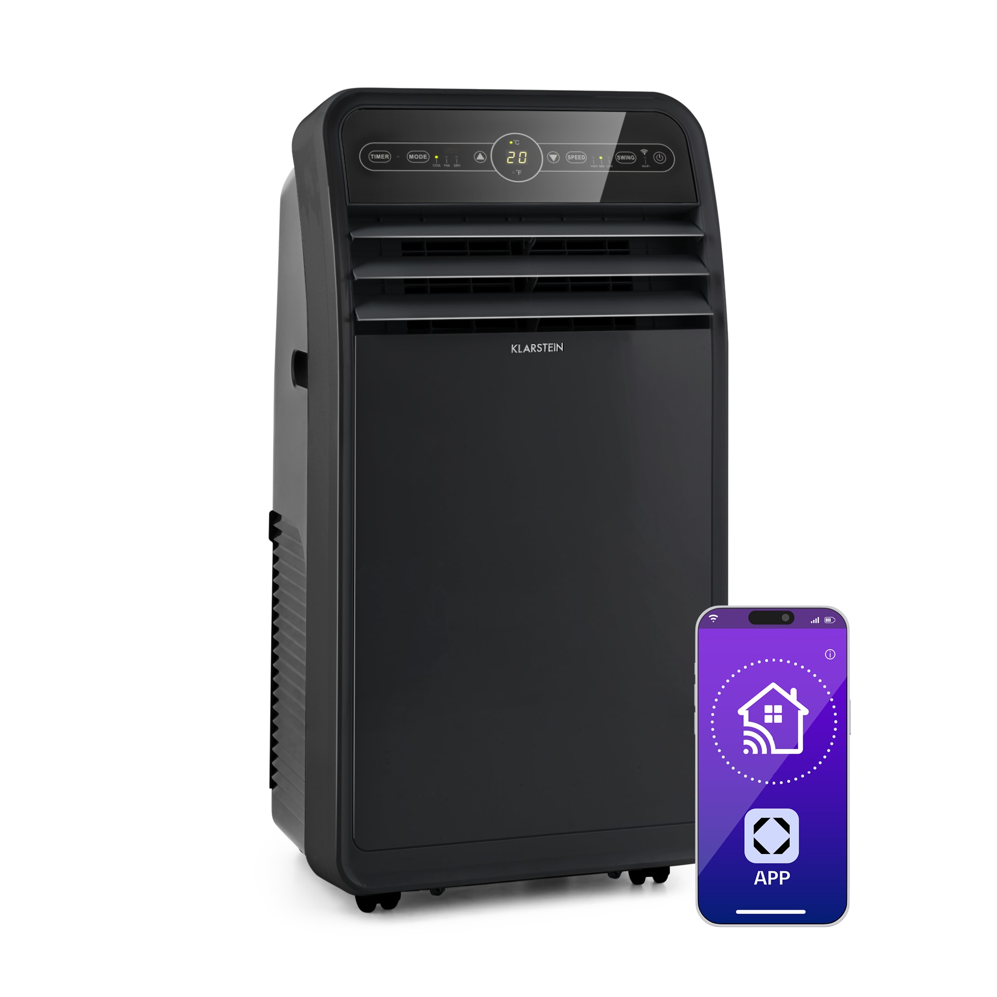 Klarstein Metrobreeze New York Smart 12k, mobilná klimatizácia, 12 000 BTU/3,5 kW, A, diaľkový ovládač