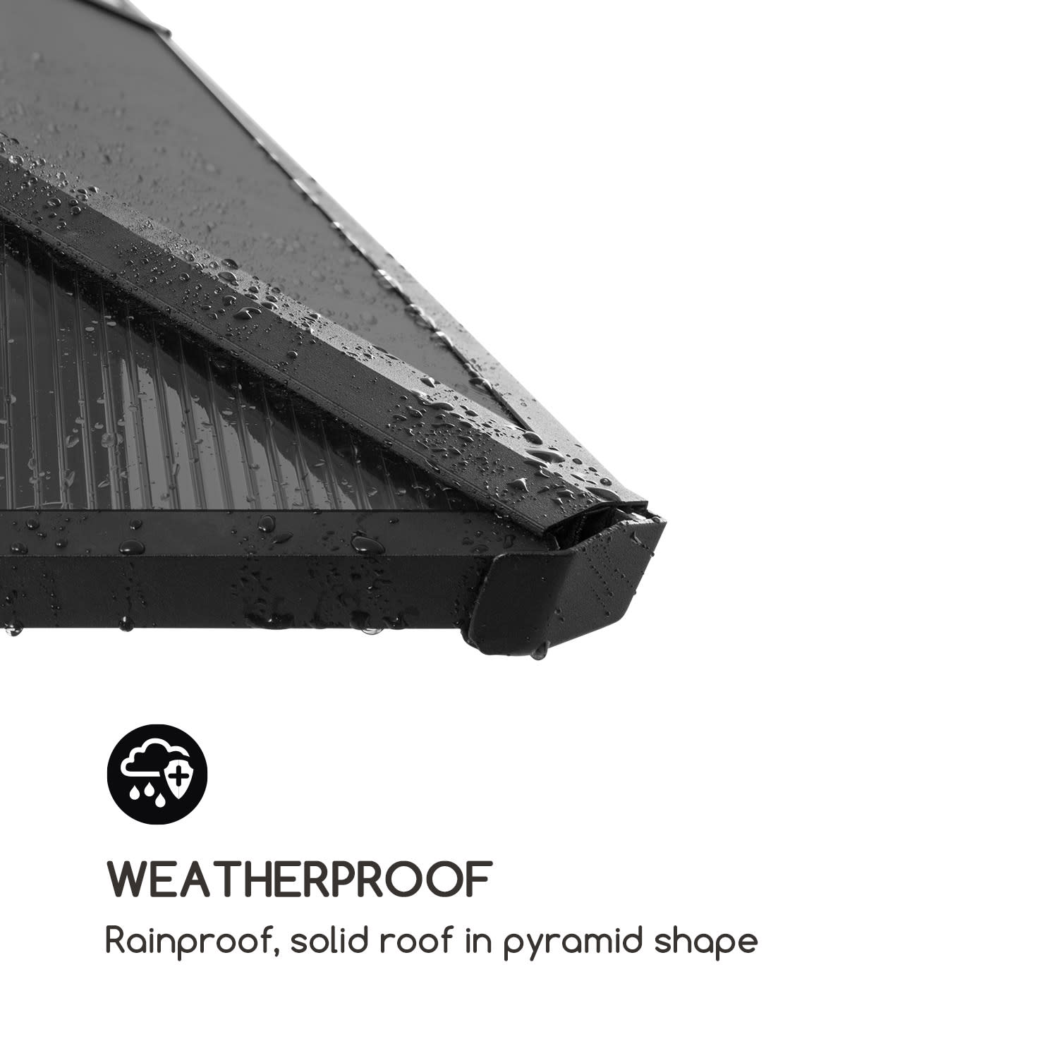 Blumfeldt Pantheon Solid Sky Ambient Solar, altánok, sivá strecha, 3 x 3 m, polykarbonát, hliník – Obrázok 5