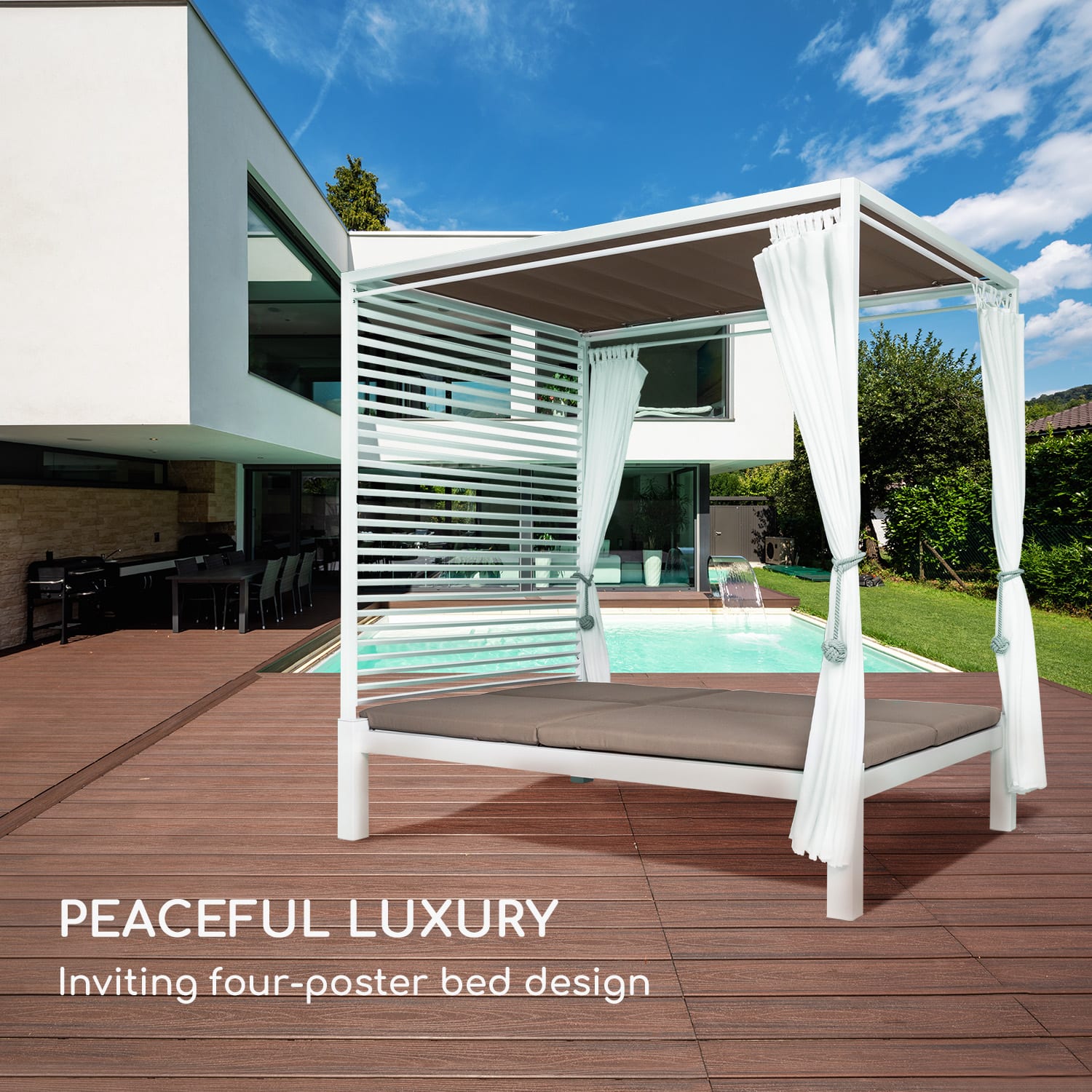 Blumfeldt Eremitage Double Lux, lehátko, 4 polohy, pre 2 osoby, 6 cm čalúnenie – Obrázok 4