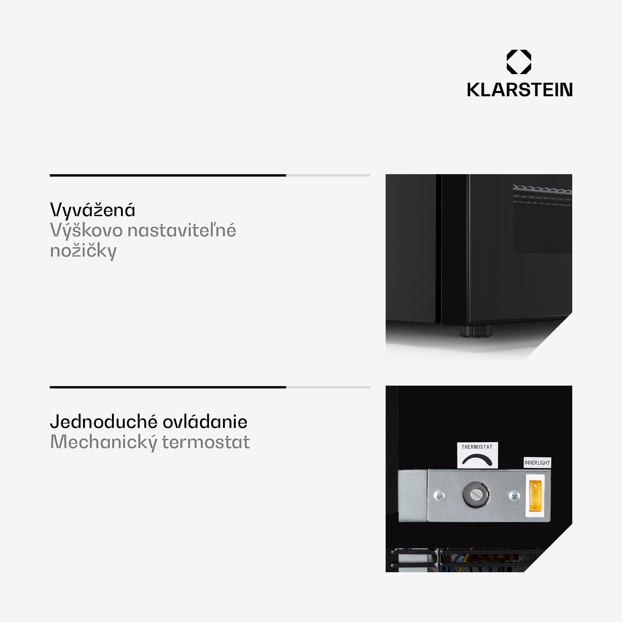 Klarstein IceAge 36, mraznička, 36 l, energet. trieda E, 2 úrovne, termostat, sklenená predná časť – Obrázok 3