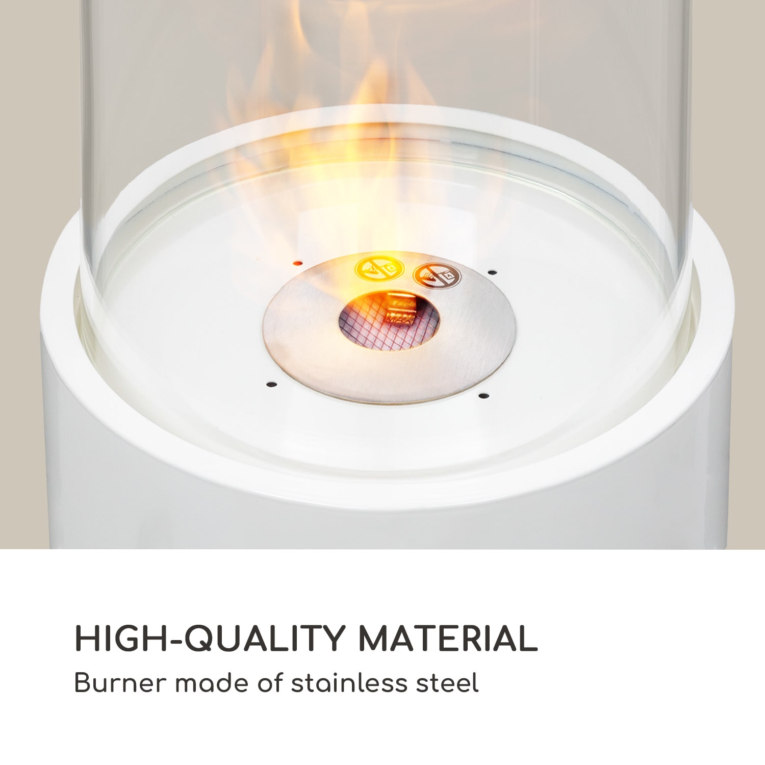 Blumfeldt Fiamme Tamburo, etanolový krb, horák z nehrdzavejúcej ocele, 0,8 litra, doba horenia 4-5 hod. – Obrázok 3