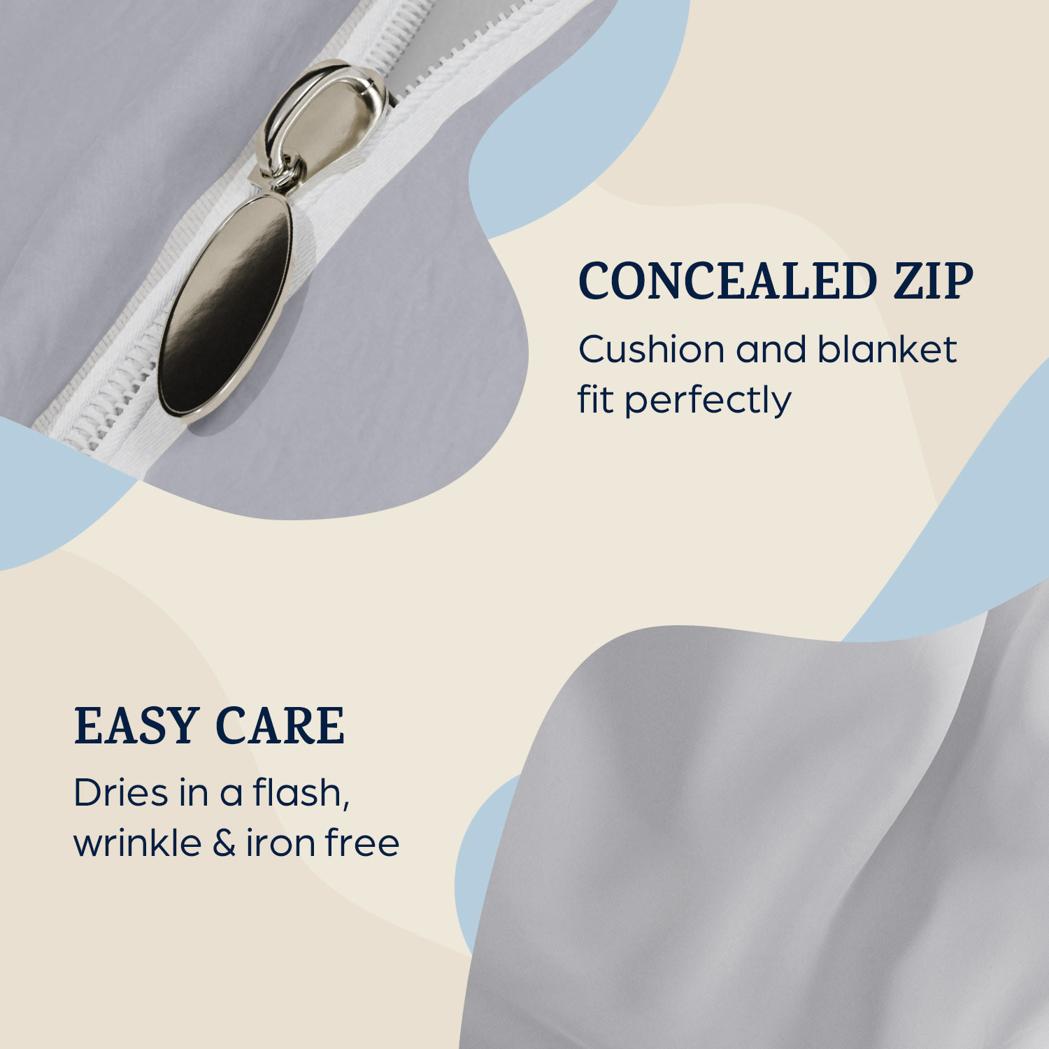 Sleepwise Traumwolle Biber, posteľná bielizeň, 135x200 cm – Obrázok 3