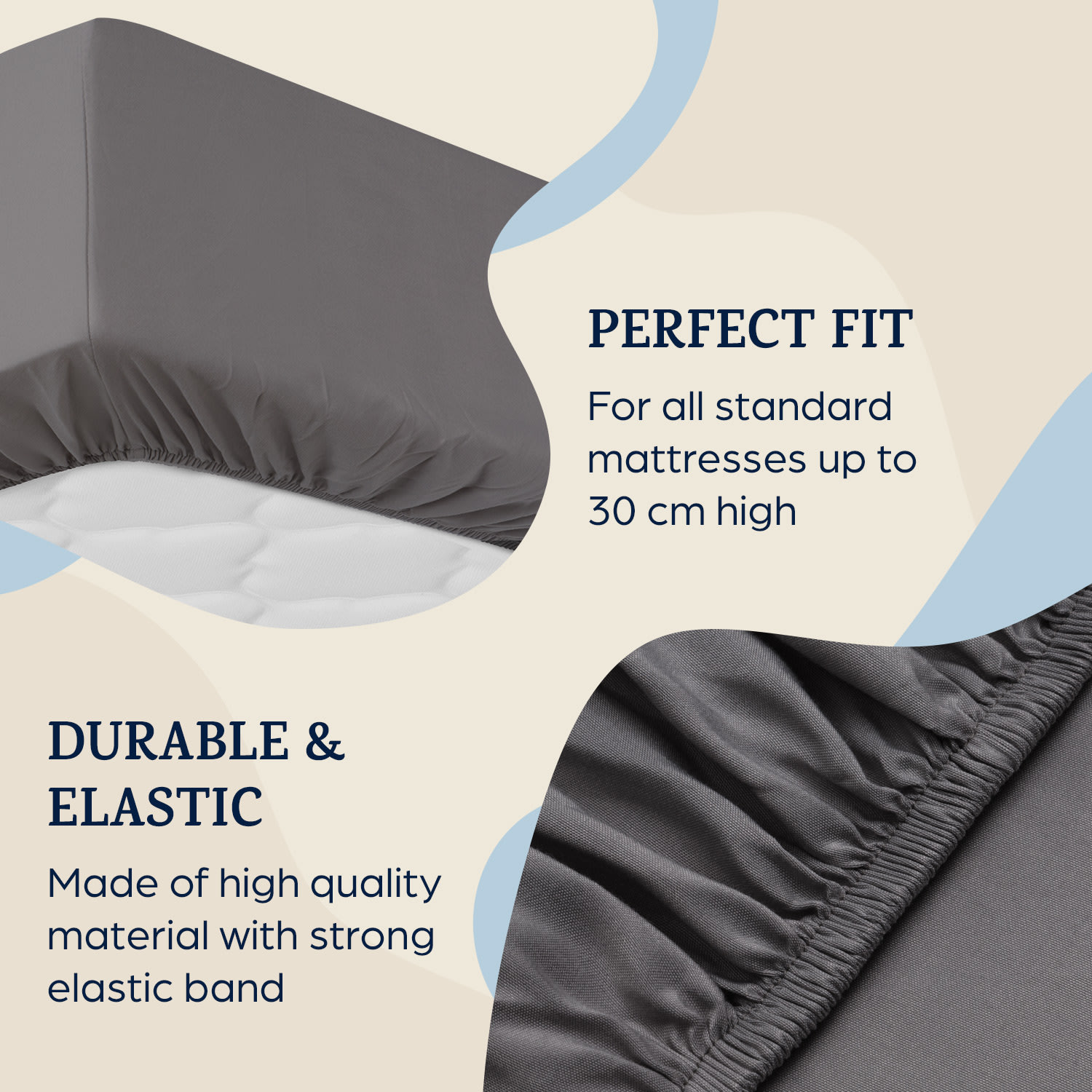 Sleepwise Soft Wonder-Edition, elastická plachta na posteľ, 140 – 160 × 200 cm, mikrovlákno – Obrázok 3