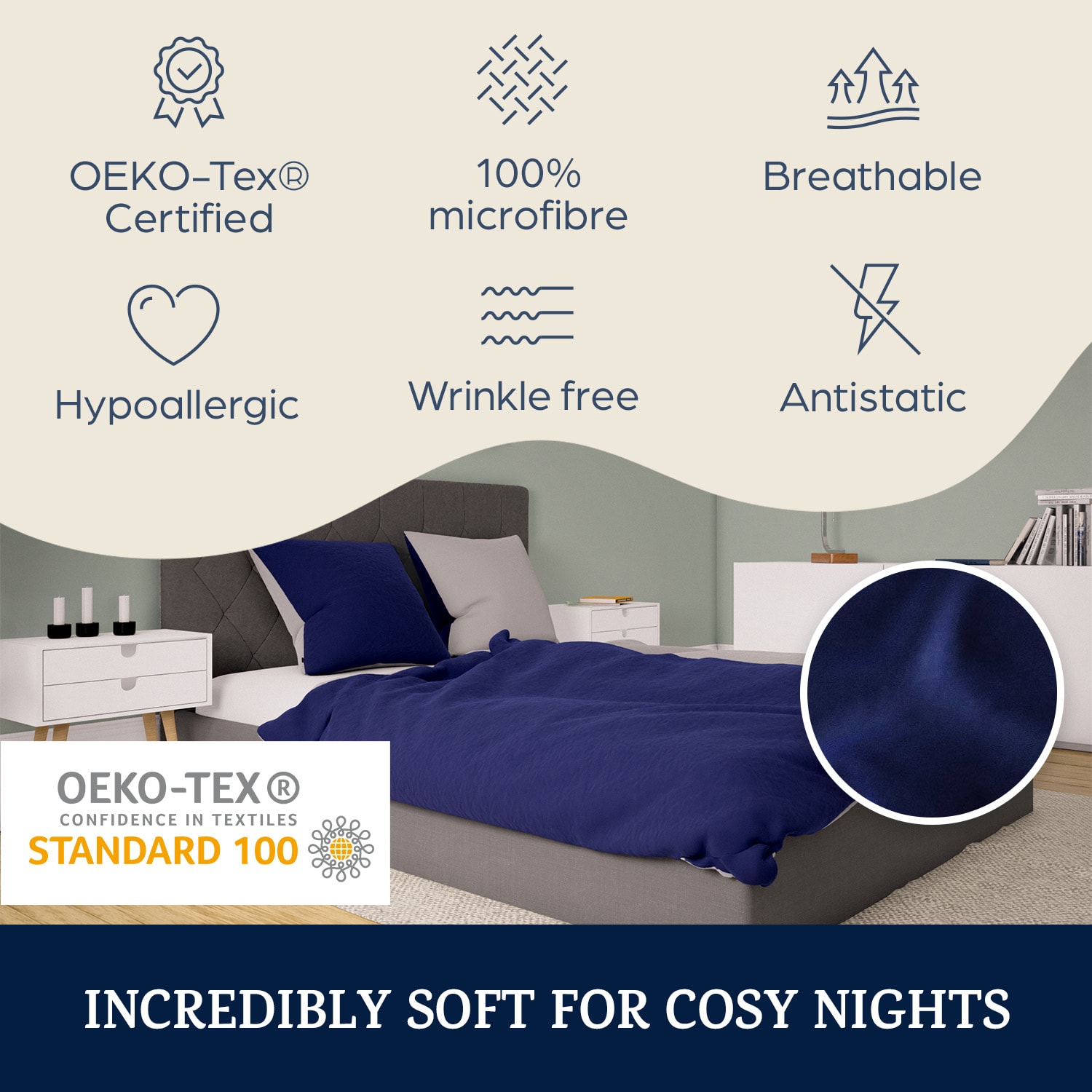 Sleepwise Soft Wonder-Edition, Posteľná bielizeň, 200 x 200 cm – Obrázok 2