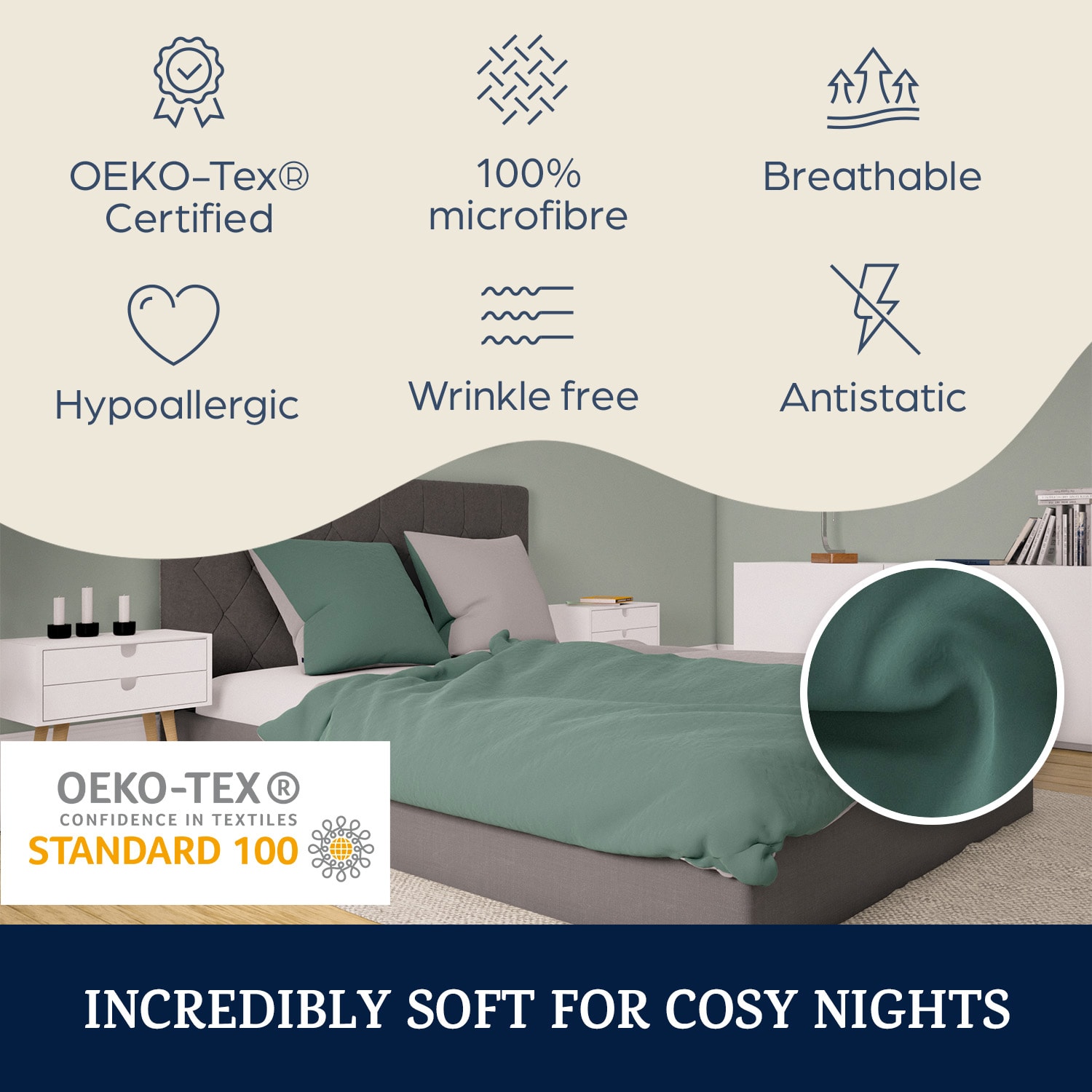 Sleepwise Soft Wonder-Edition, posteľná bielizeň, 155x200 cm – Obrázok 2