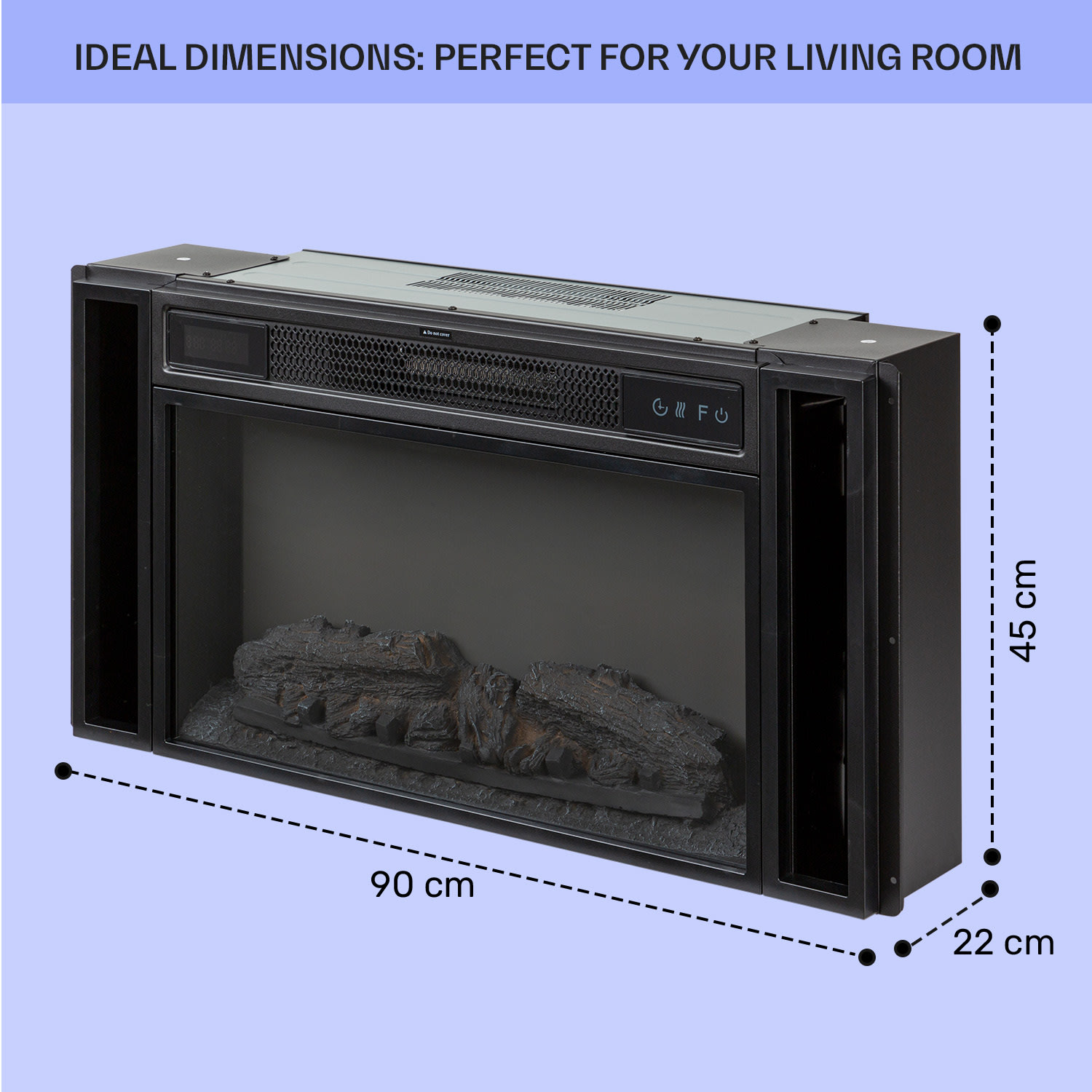 Klarstein Villarrica, elektrický krb, 1900 W, LED technológia, diaľkové ovládanie – Obrázok 5