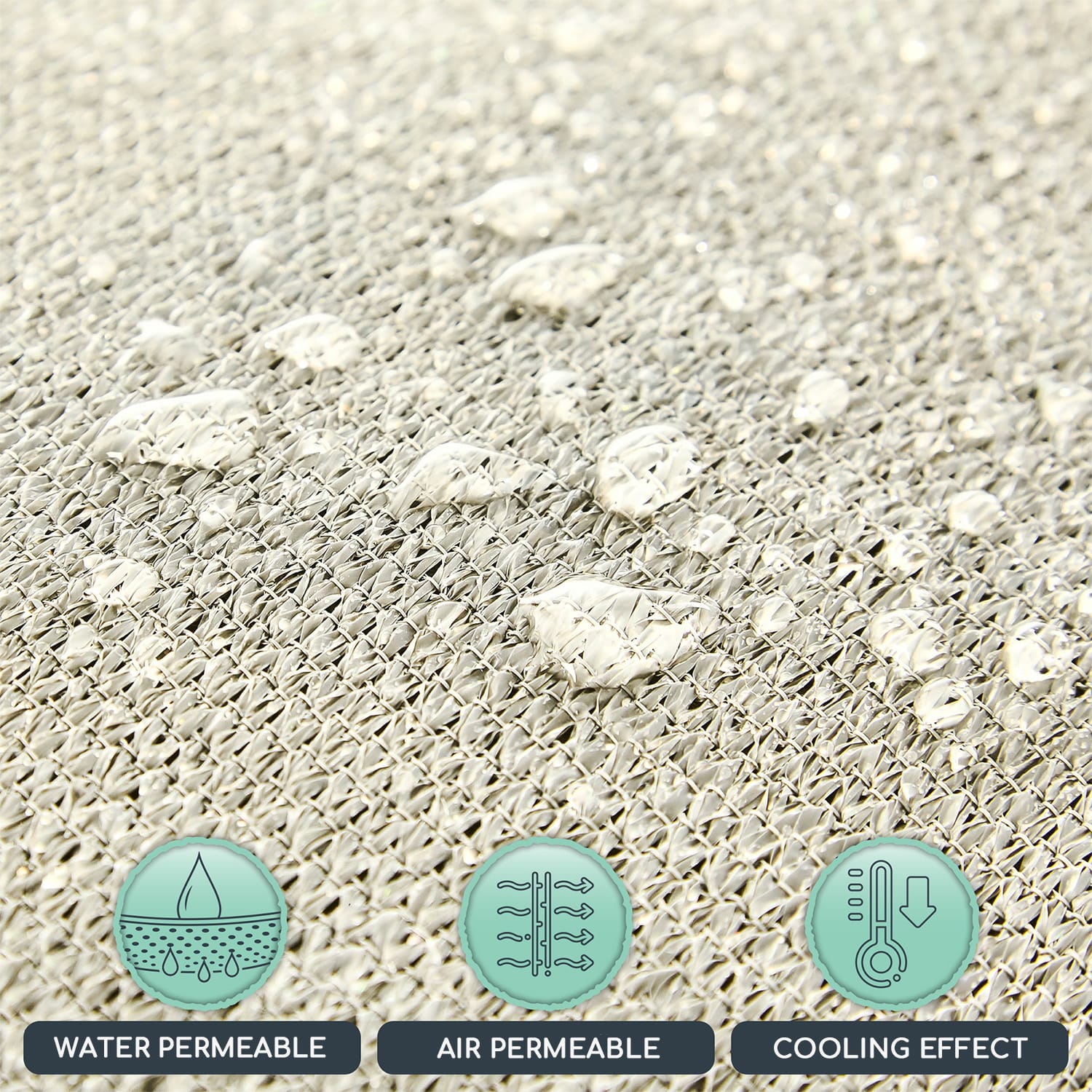 Blumfeldt Obdĺžniková slnečná clona, 2 x 4 m, s upevňovacími okami, polyester, priedušná – Obrázok 3