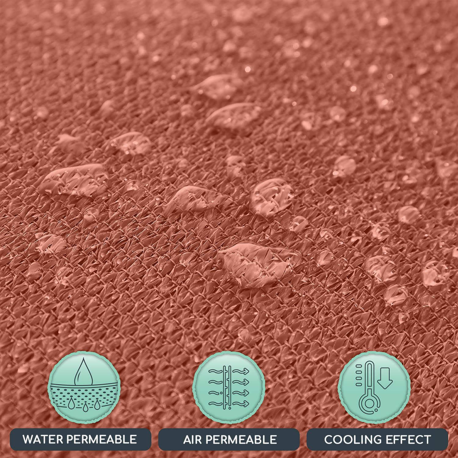 Blumfeldt Štvorcová slnečná clona, 3 x 3 m, polyester, priedušná – Obrázok 3