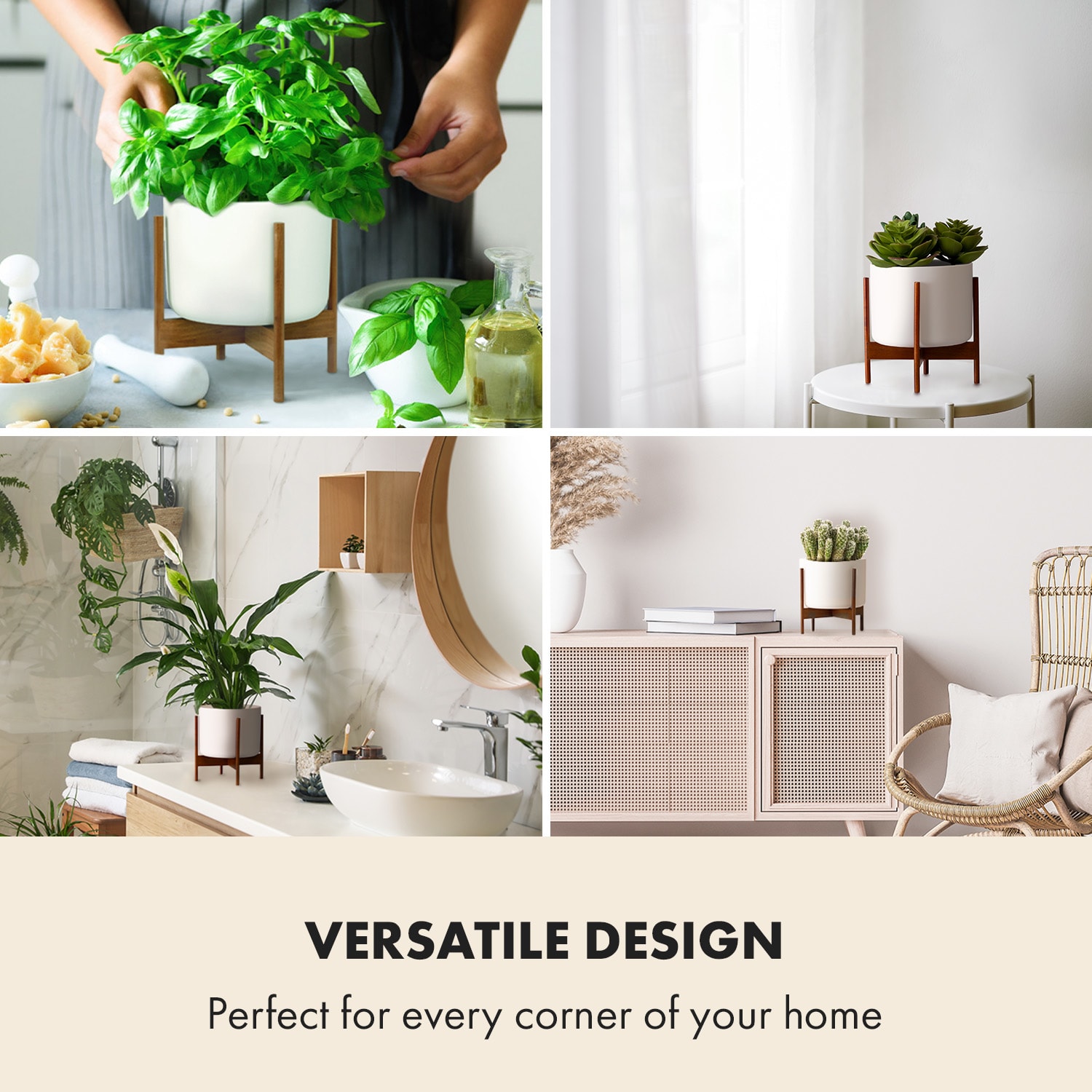 Fox & Fern Thorn, kvetináč, so stojanom, štýl 50. rokov, 2 veľkosti – Obrázok 2