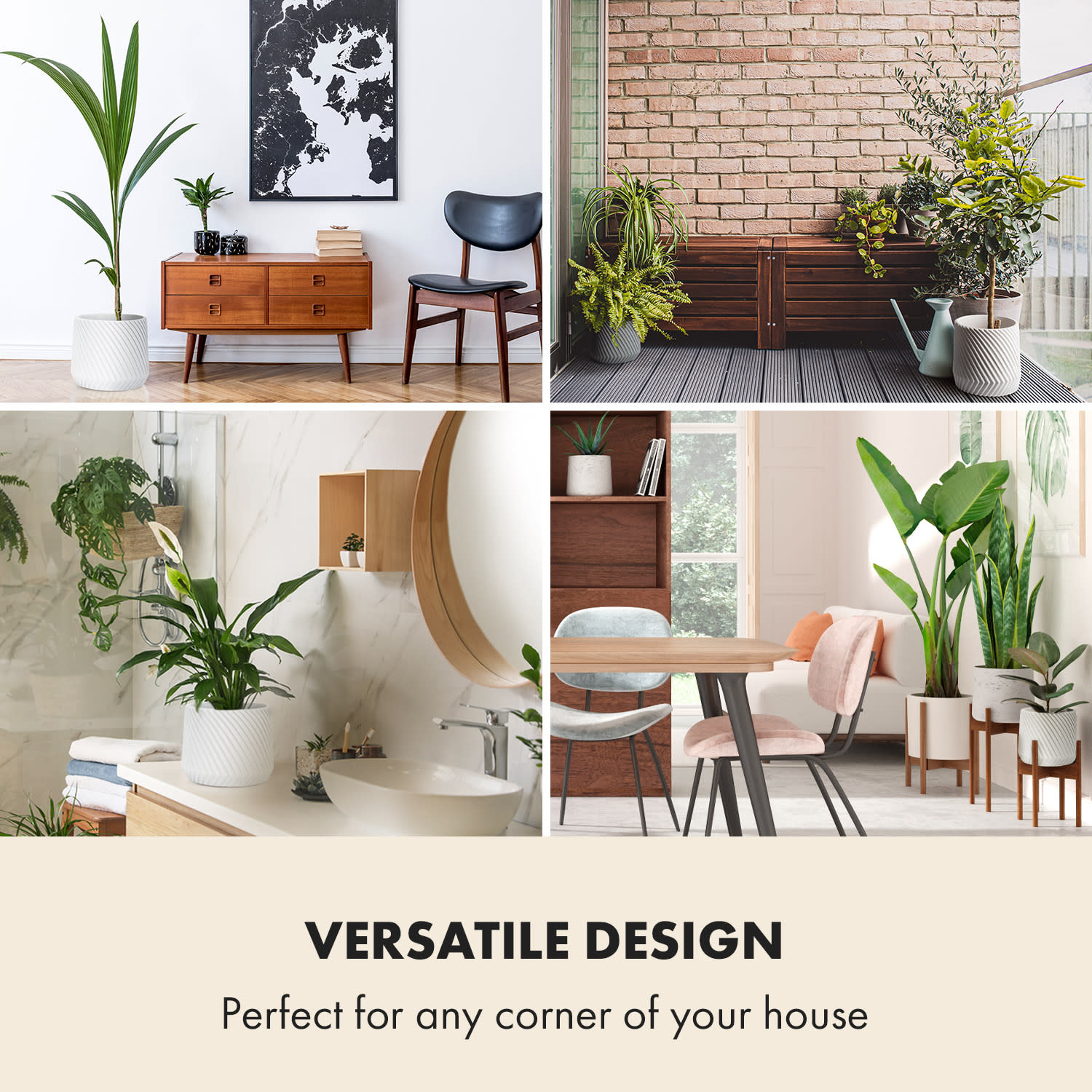 Fox & Fern Heusden, kvetináč, Polystone, vhodný pre rastliny, ručná výroba – Obrázok 2