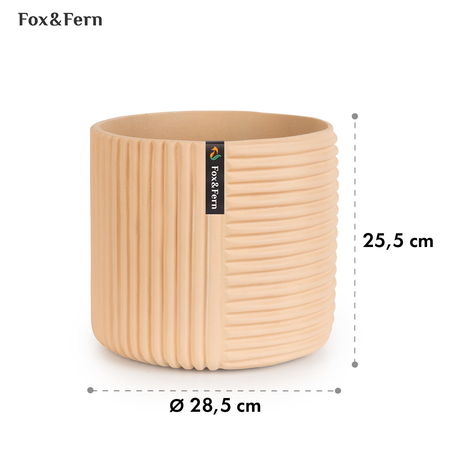 Fox & Fern Hasselt, kvetináč z polystonu, ručne robený – Obrázok 5